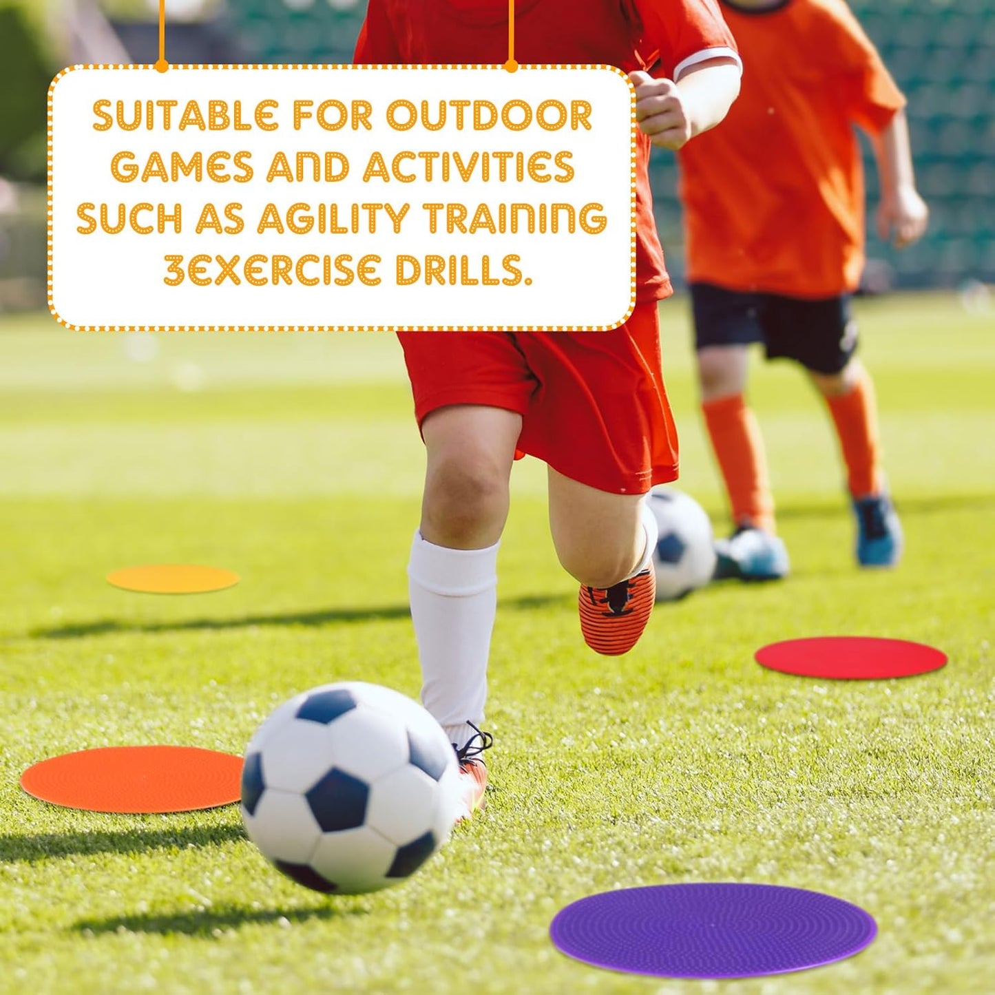 TPE Floor Spot Markers Dots for Gym Flat Non Slip Spot Marker Dance Dot for Classroom Gym Sports Soccer Basketball Agility Training Field Marking Equipment