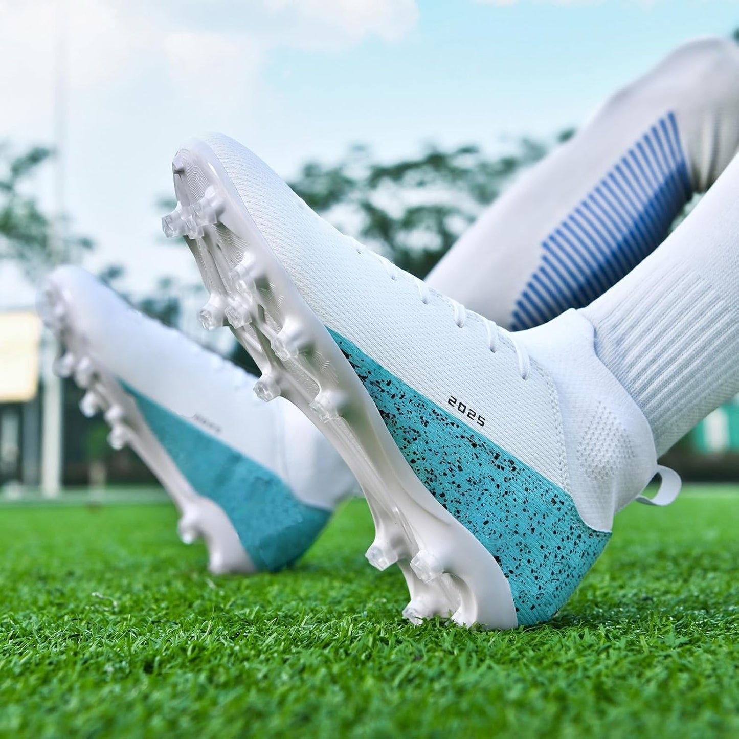 Soccer Cleats for Mens Womens Indoor Soccer Shoes Unisex Baseball Turf Shoes Youth Rugby Shoes Adult AG FG TF Football Boots Wide Training Sneaker