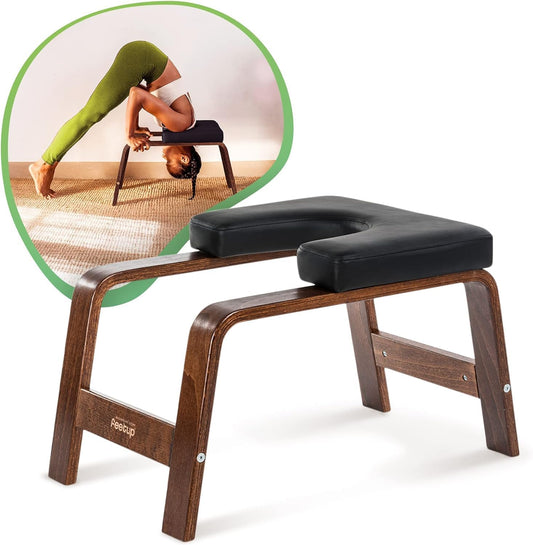 FeetUp - The Original Yoga Headstand Bench, Vegan Handstand Trainer Bench and Stand, Strength Training Inversion Equipment for Relaxation and Strength, Includes App & Starter Kit, #1 Worldwide