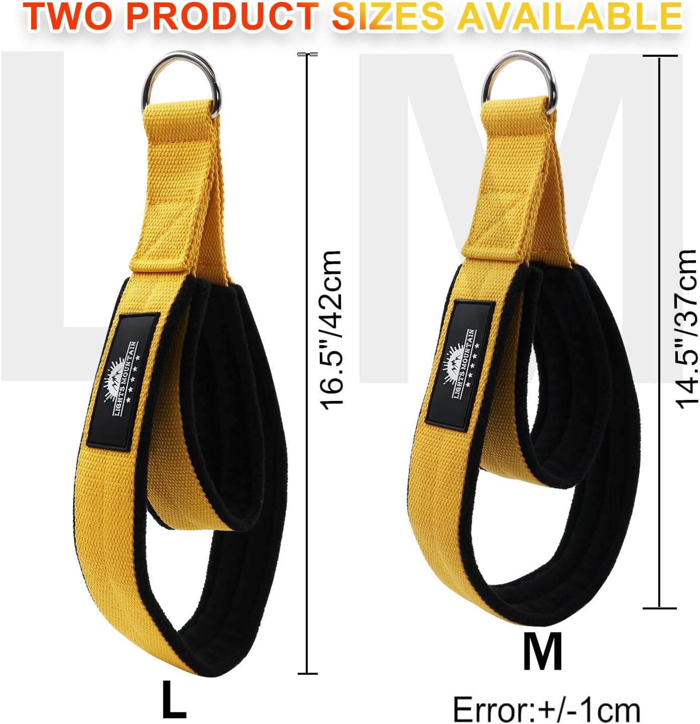 1 Pair Pilates Double Loop Straps for Reformer Fitness D-Ring Straps Handle, Yoga Exercise Accessories for Home Gym Workout
