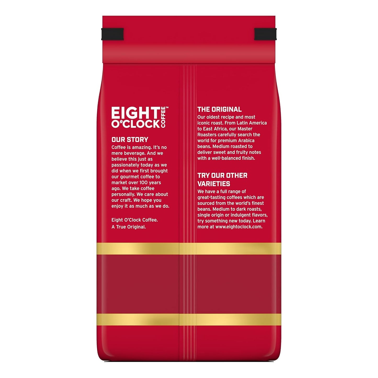 Eight O'Clock Coffee The Original Ground Coffee, Medium Roast, 21 Ounce (Pack of 1) - Sweet, Fruity, Well Balanced