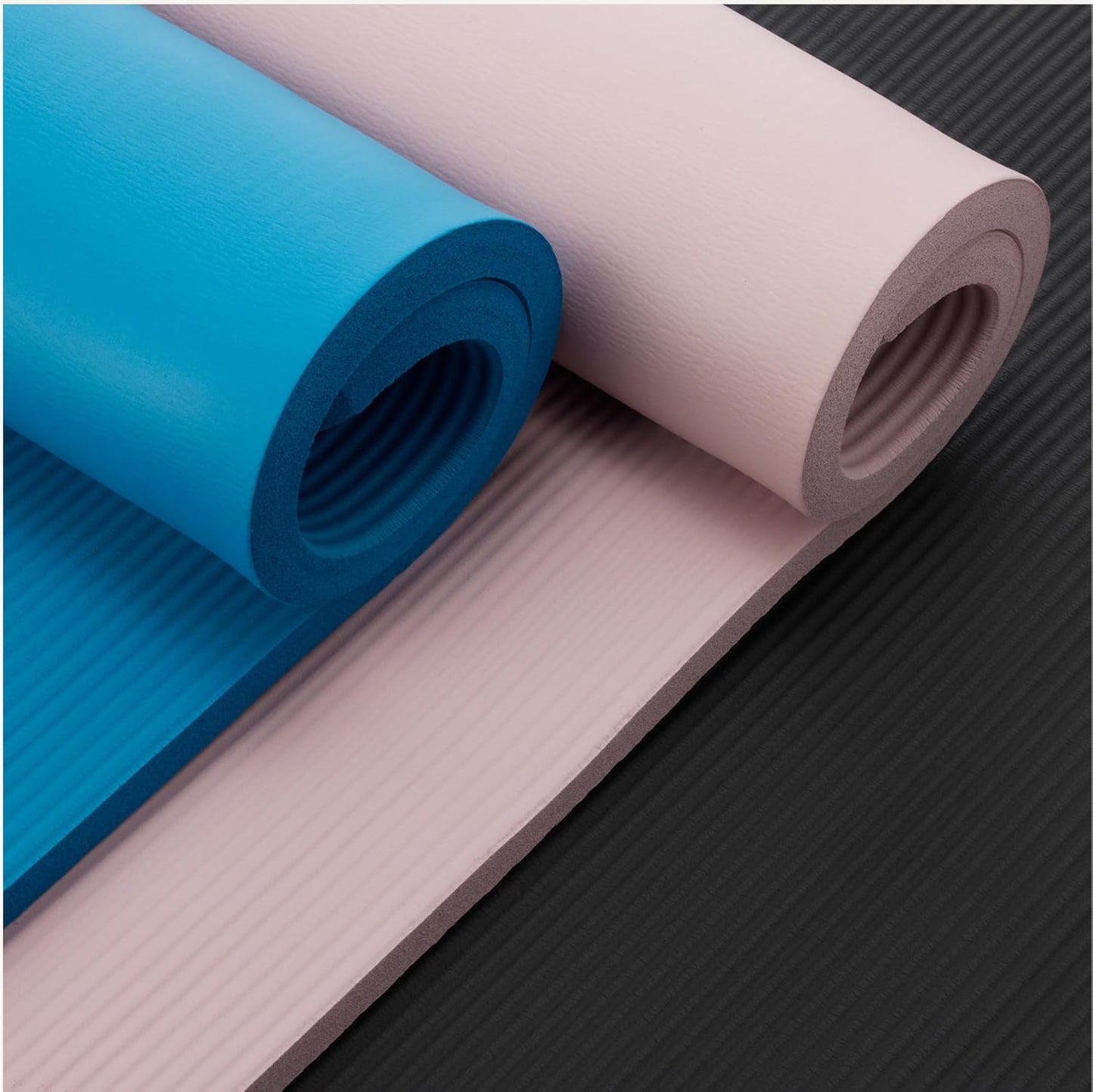 Amazon Basics 1 Inch Extra Thick Workout Exercise Yoga Mat with Carrying Strap