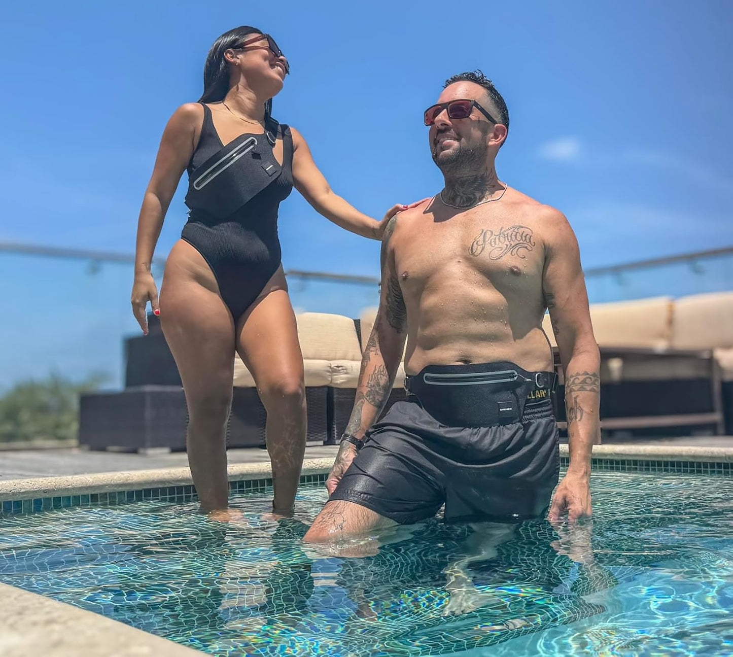 DRENCH 2-Pack Waterproof Fanny Pack | Submersible Dry Bag Waist Pack | Phone Pouch for Swimming, Boating, SUP, Snorkeling | Underwater Floating Belt Bag | IPX8 Waterproof Case