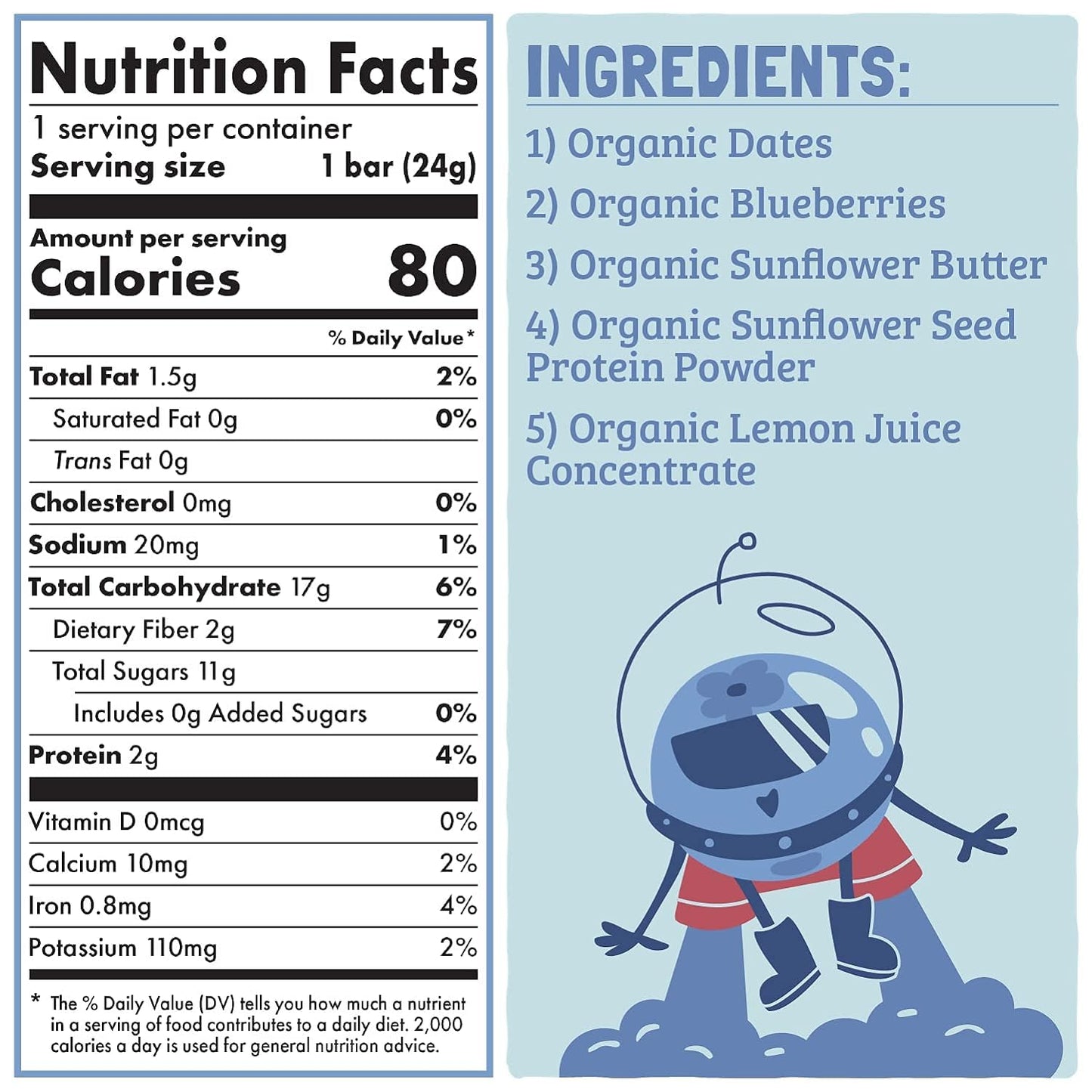 SKOUT Organic Blueberry Blast Real Kids Snack Bars (18 Pack) | Organic Kids Snack Bars | Plant-Based Nutrition, No Added Sugar | Vegan | Gluten, Dairy, Grain, Peanut, Tree Nut & Soy Free