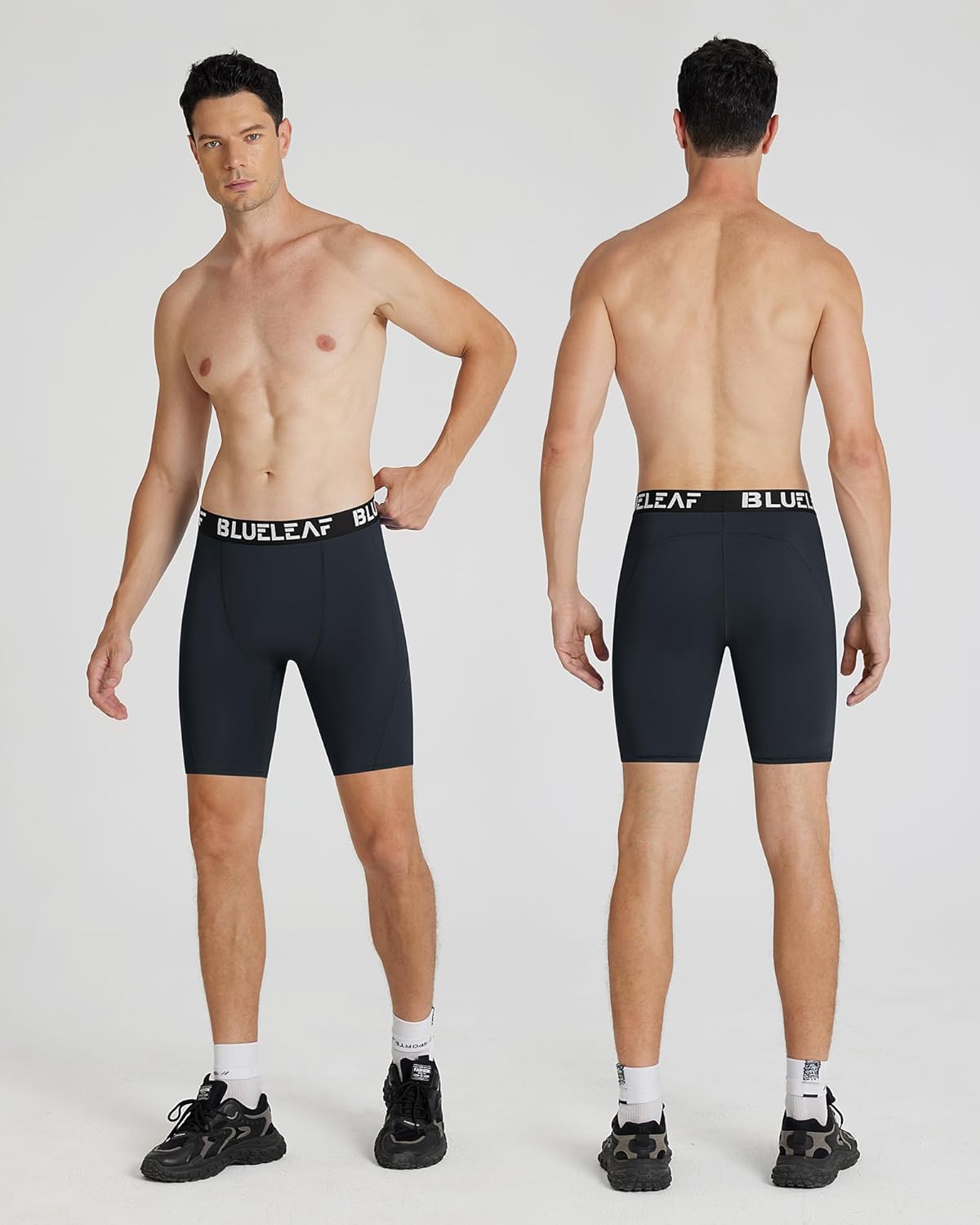 Blueleaf Men's Compression Shorts Sports Running Spandex Shorts Performance Athletic Workout Base Layer Underwear