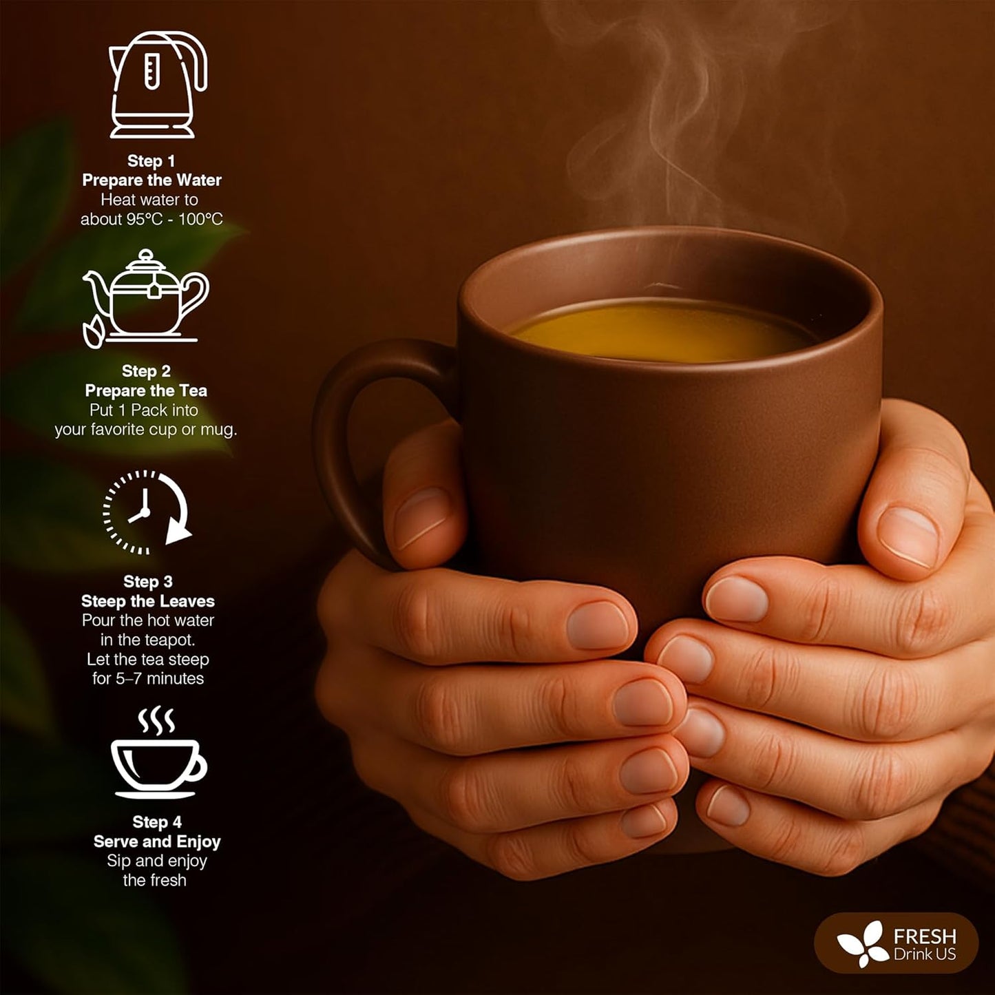 FreshDrinkUS, Ginseng 6 Treasures Kidney Tea, 30 Packs Of Super Kidney Cleanse Detox Tea For Men & Women, 100% Natural Roots & Berries | Caffeine-Free | Adaptogenic Blend for Energy, Wellness & Vitality Support