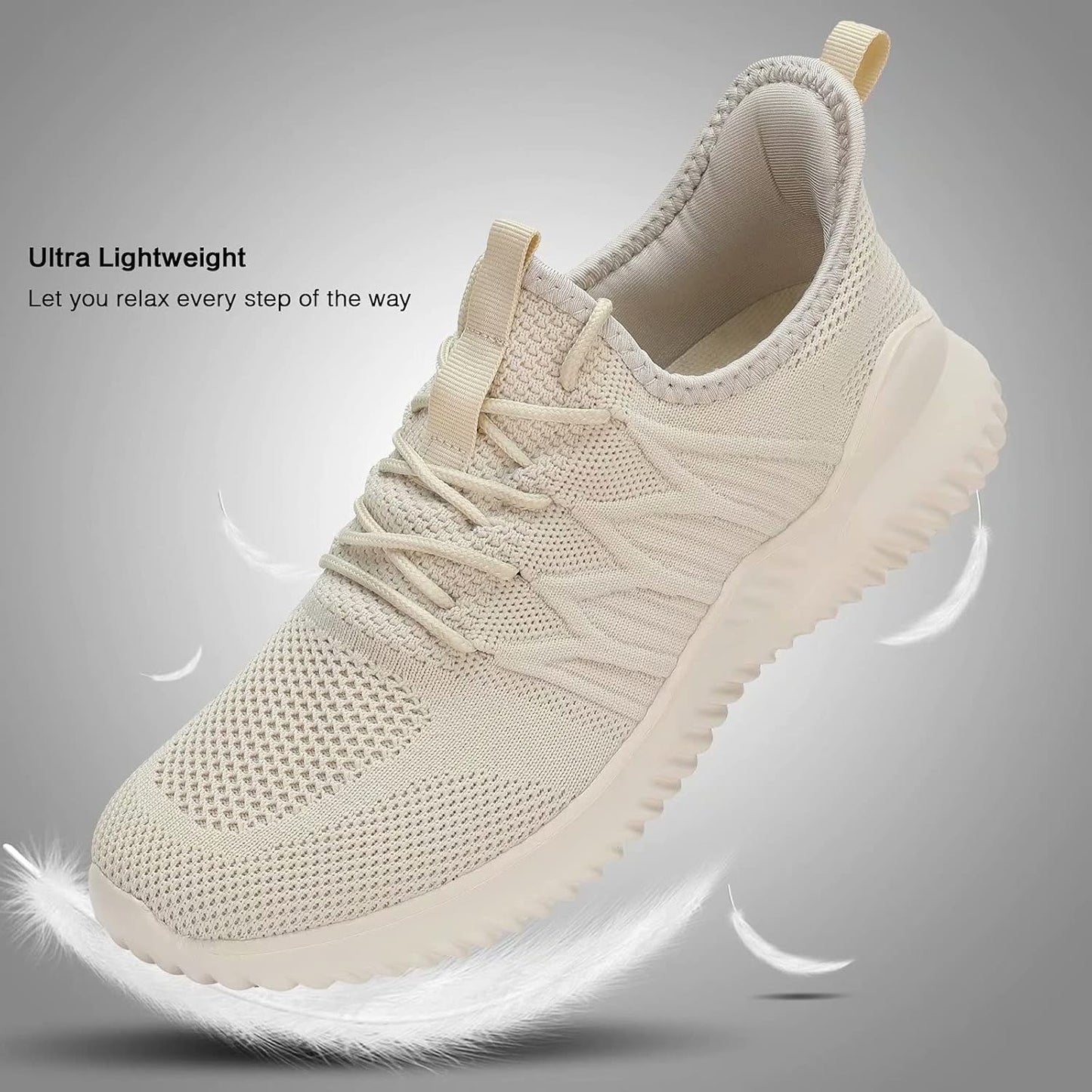 Mens Slip On Running Shoes Athletic Walking Trainers Lightweight Breathable Mesh Tennis Sneakers