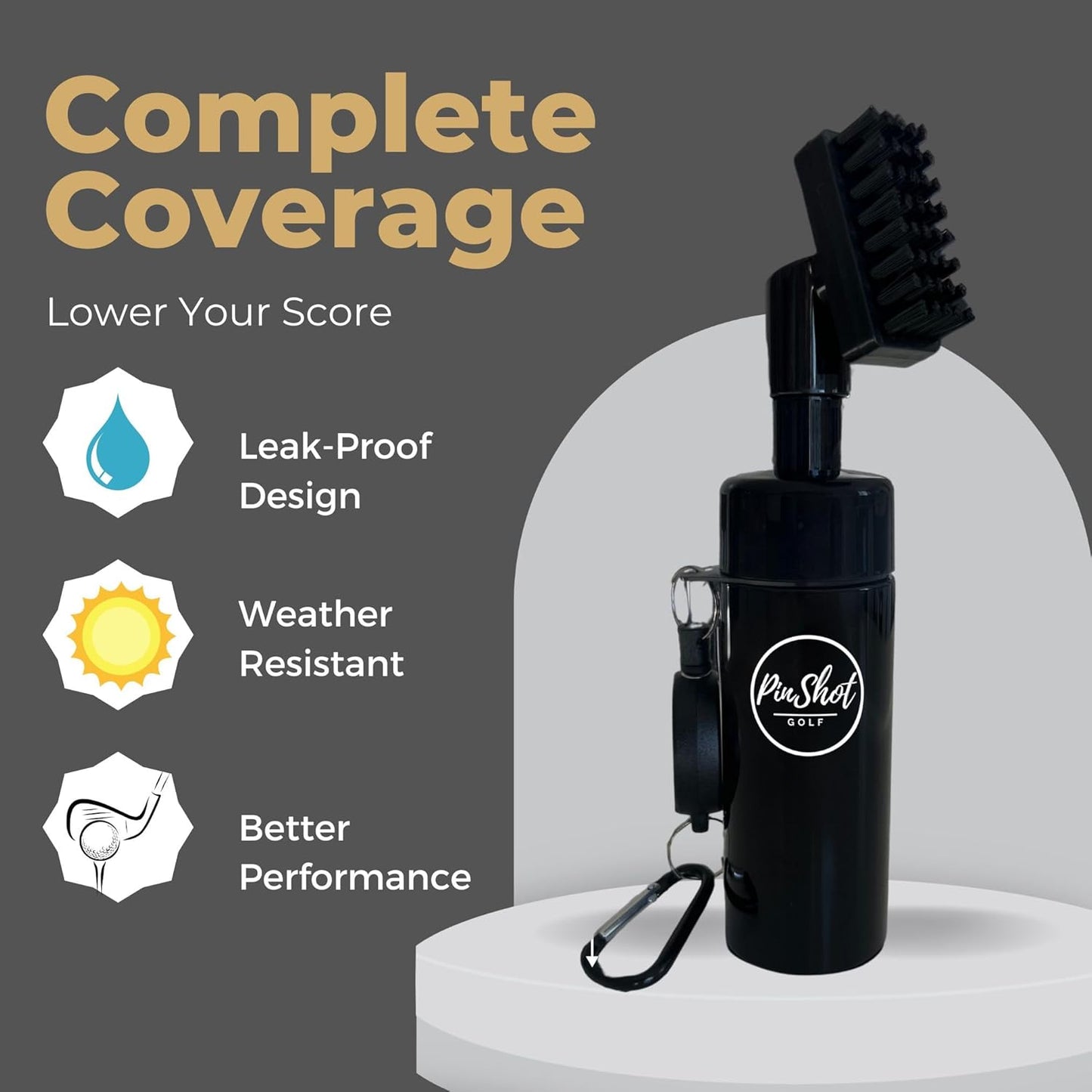 PINSHOTGolf Cleaning Brush, Golf Brush, Golf Club Cleaner, Professional Golf Club Cleaning Brush Golf Accessories