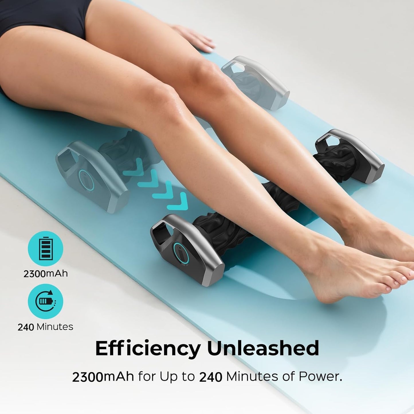 Smart Massager Roller – Deep Tissue Electric Massager with App Controlled, Auto Rolling for Muscle Massage and Myofascial Trigger Point Release, Compact & Rechargeable Design