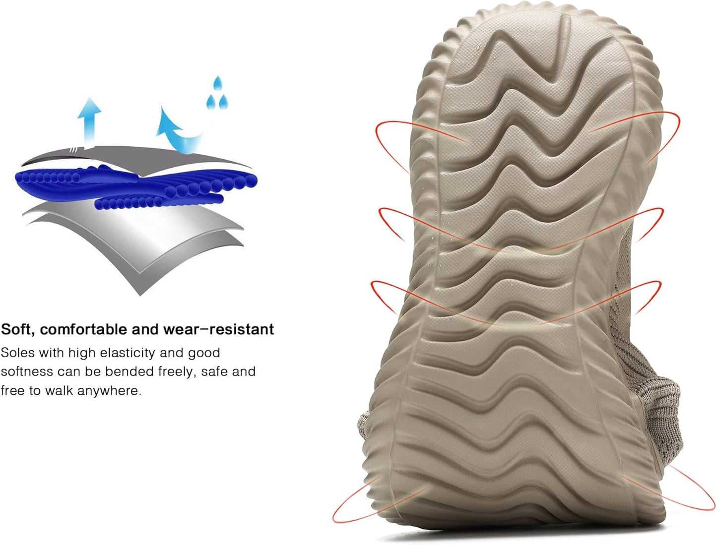 Men's Non Slip Running Shoes Ultra Light Breathable Casual Walking Shoes Fashion Sneakers Mesh Workout Sports Shoes