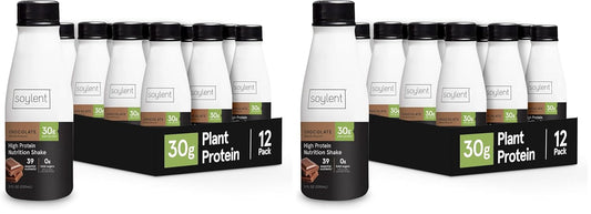 Soylent Chocolate High Protein Shake, 30g Complete Protein, Vegan, Dairy Free and 0g Sugar, Ready to Drink Protein Drinks, 11 Oz, 24 Pack