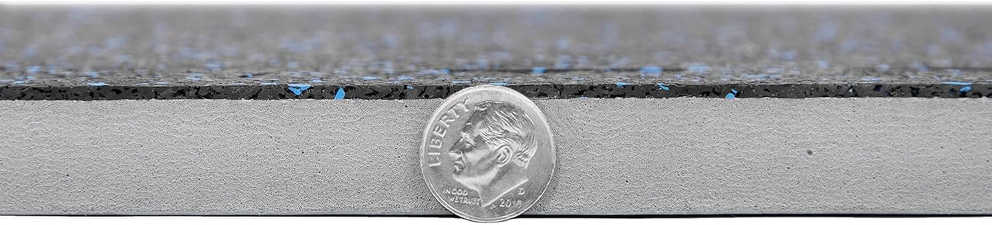 IncStores Impact Foam Rubber Floor Tiles, Interlocking Home Gym Floor Matts for Weight & Workout Equipment Room Padding, 2'x2' Tiles