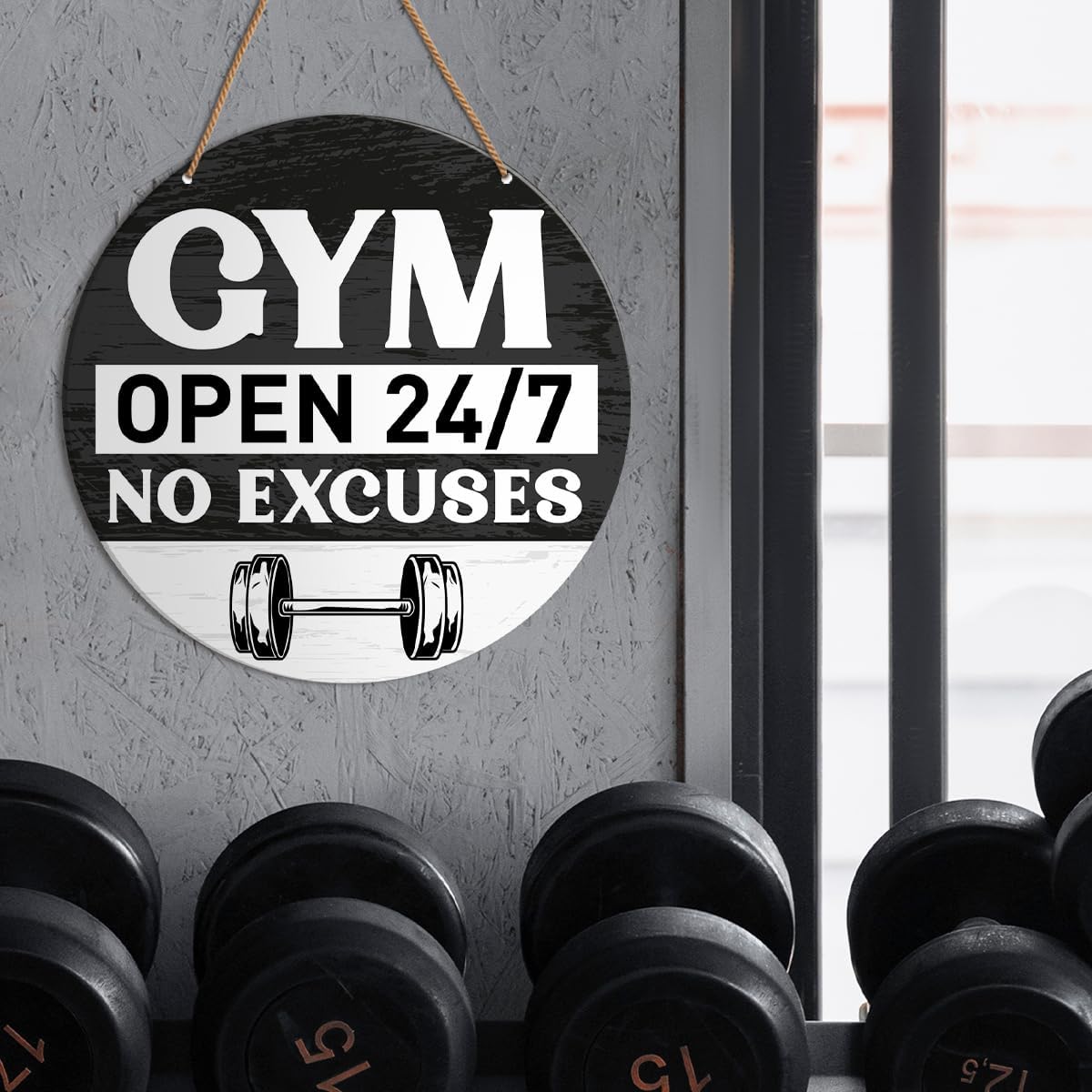 HSNBT Gym Signs Wall Decor, Home Gym Motivational Wall Decor Gym Hanging Signs Decorations for Fitness Workout Room Gift for Woman Man Gym Enthusiast