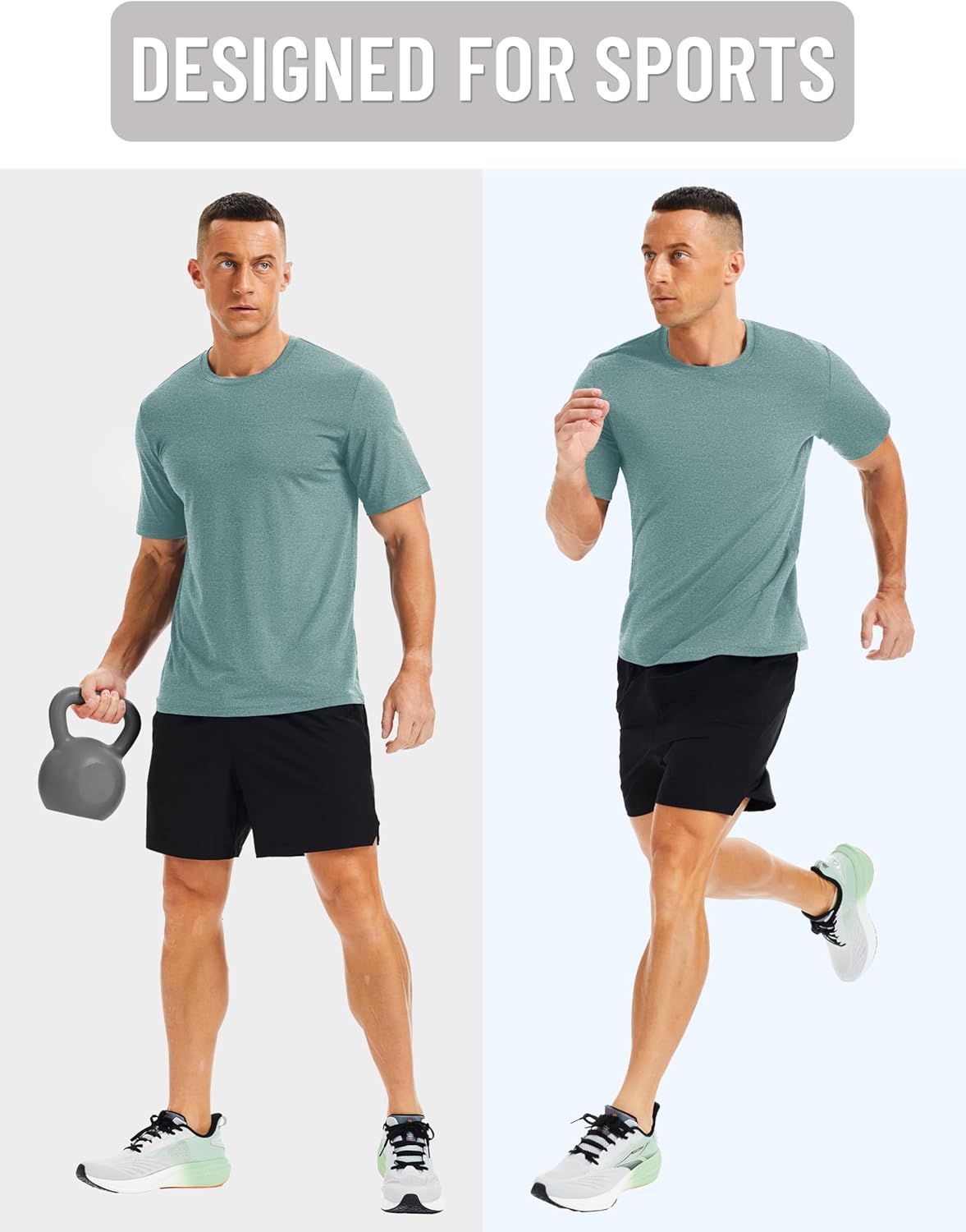 MAGCOMSEN Men's Dry Fit Workout Shirts Short Sleeve Tee Shirts Moisture Wicking Athletic Running Performence Tshirts
