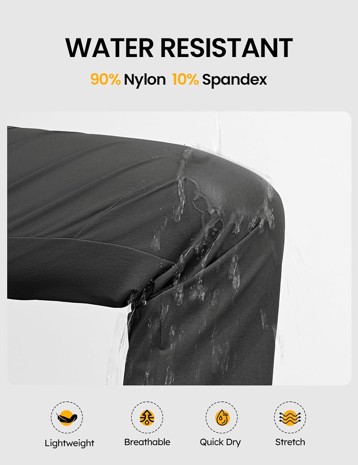 TBMPOY Women's Lightweight Hiking Pants Water Resistant Quick Dry Travel Work Outdoor Fishing Pants Zipper Pockets