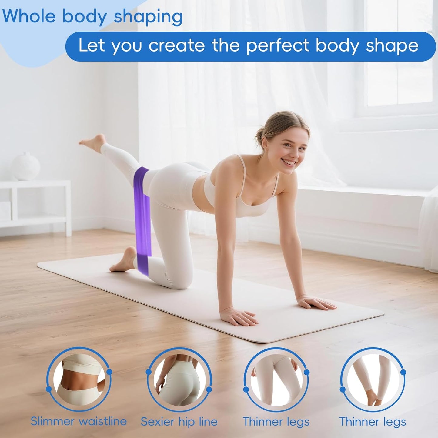 KABCON Pilates Equipment Essentials Set for Women at Home with Complete User Guide,13” Pilates Ring,9.8” Exercise Ball,Elastic Bands,Yoga Socks,Yoga Strap,13-Pcs Starter Workout Set