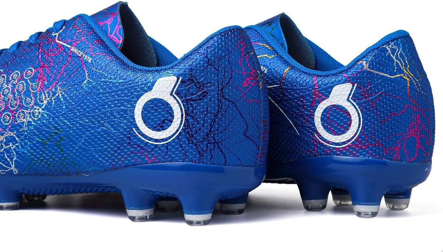 Boys' Soccer Shoes Kids Firm Ground Soccer Cleats Girls Athletic Sneakers Outdoor Turf Football Shoes for Little/Big Kid