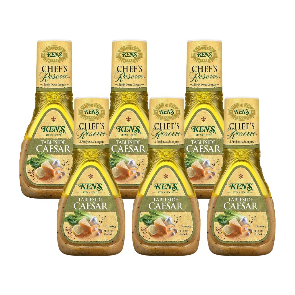 Ken's Steak House Chef's Reserve Tableside Caesar Dressing 9 Ounce (Pack of 6)