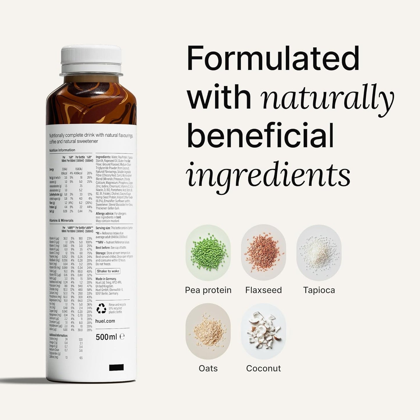 Huel Ready-to-Drink | Iced Coffee Caramel Meal Replacement Shake | High Protein Drink | Nutritionally Complete, Low Sugar, Plant Based, Vegan, Healthy | 20g Protein Per Bottle, 16.9 Fl Oz, 12 Pack