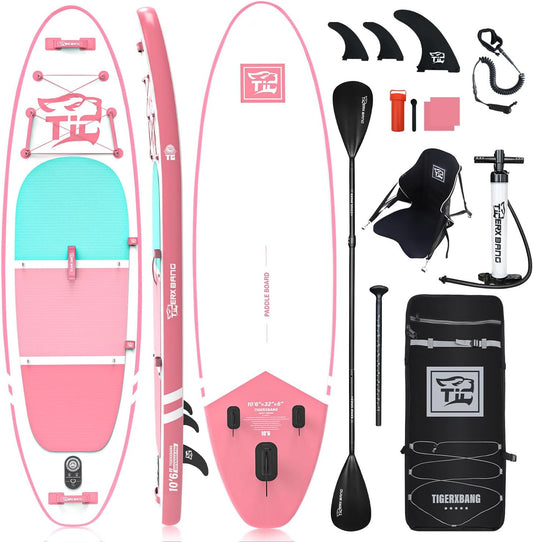 Inflatable Paddle Board with Premium SUP Board Accessories, Allround Paddle Boards for Adults/Kids,Stand Up Paddle Board Defender Collection