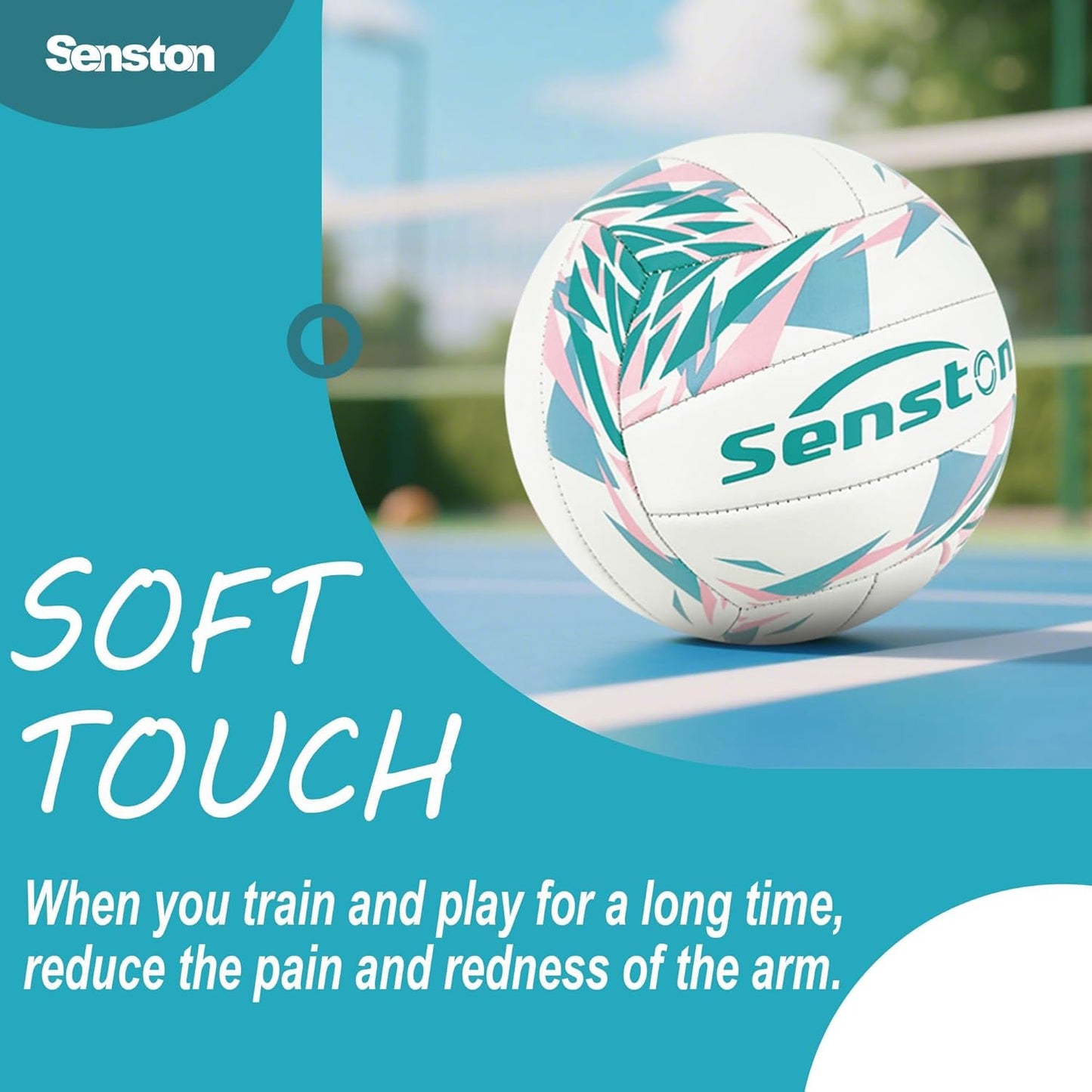 Senston Premium PVC Volleyball Size 5 – Indoor/Outdoor Volleyball, All-Weather Durable Design for Training, Practice & Beach Games (Meets Official Size Standards)