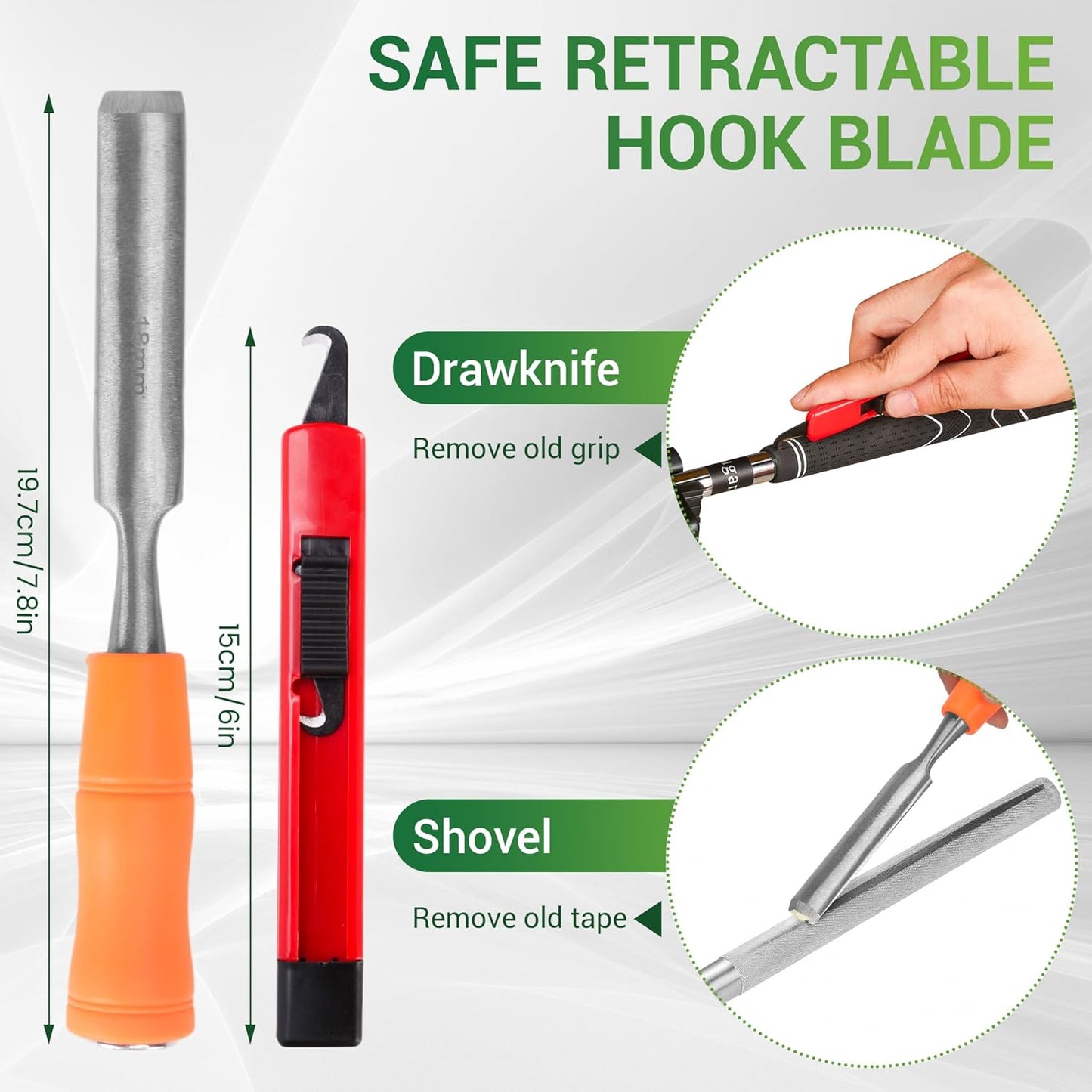 Liaakrr Golf Grip Kit for Regripping Golf Clubs, Golf Club Regripping Kit- Portable Table Vise Clamp, Hook Blade, 13 Tape Strips (2"x10"), Rubber Sleeve for DIY/Pro Club Repair-Complete Grip Replacement Tool Set for Home or Travel