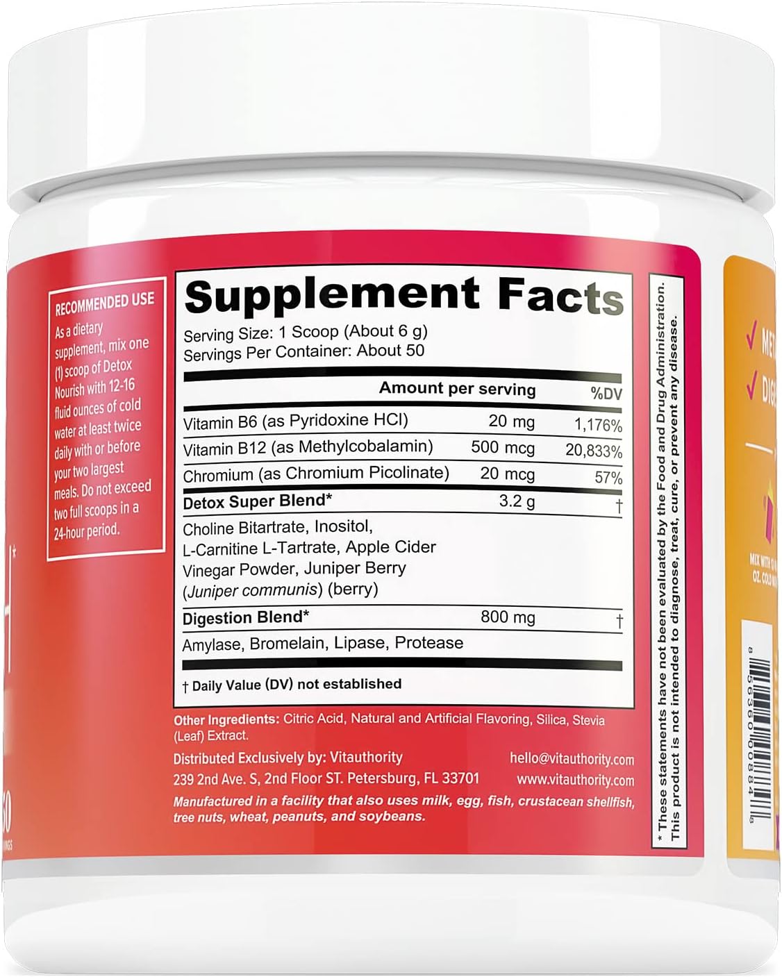 Nourishing Gut Cleanse and Detox Powder - Invigorating Gut Health Powder Detox Drink with Apple Cider Vinegar and Digestive Enzymes for Better Energy Digestion and Bloating Relief for Women and Men