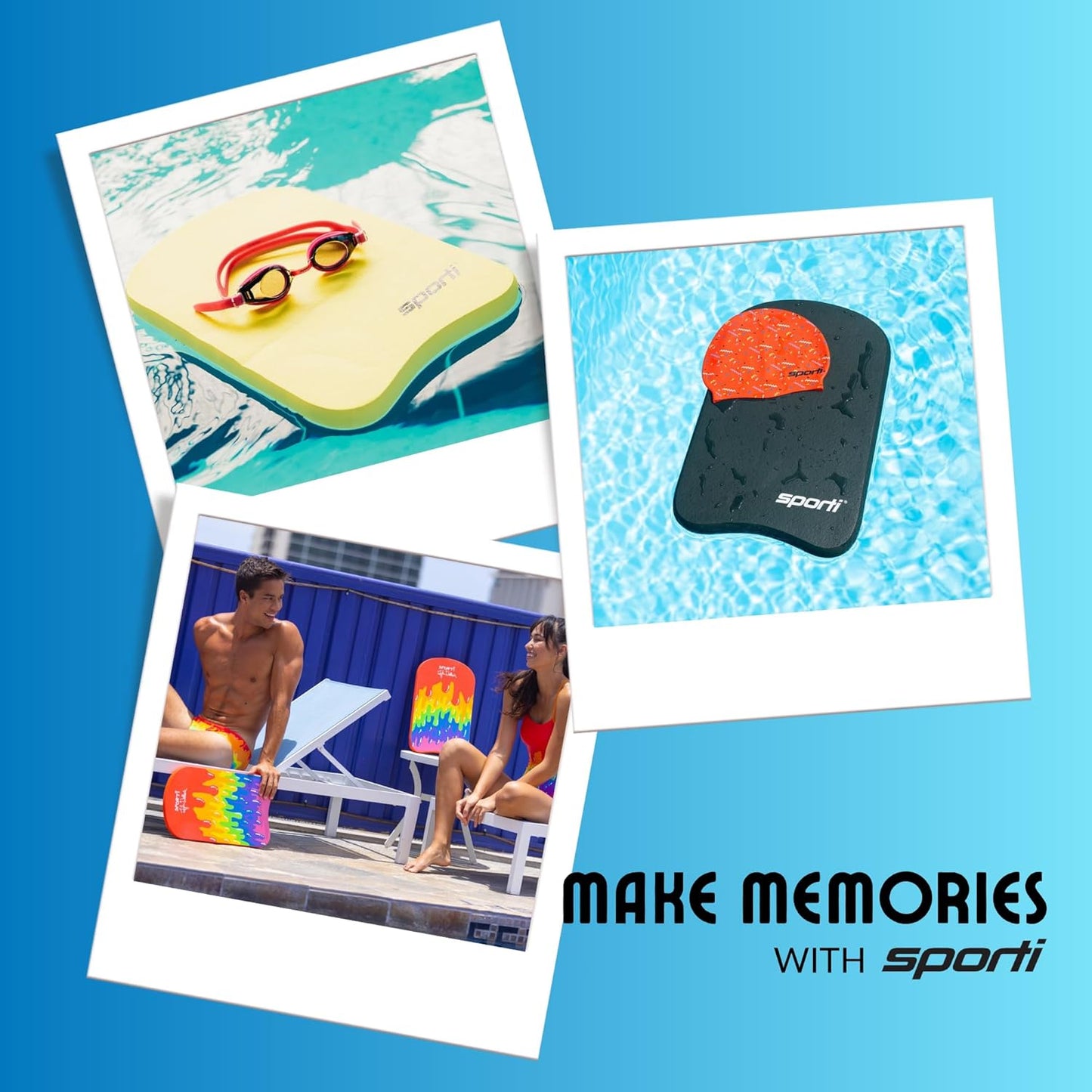 Sporti Adult Kickboard for Swim Training - Swimming Kickboard for Men Women, Water Board for Adult, Swimming Training Aid