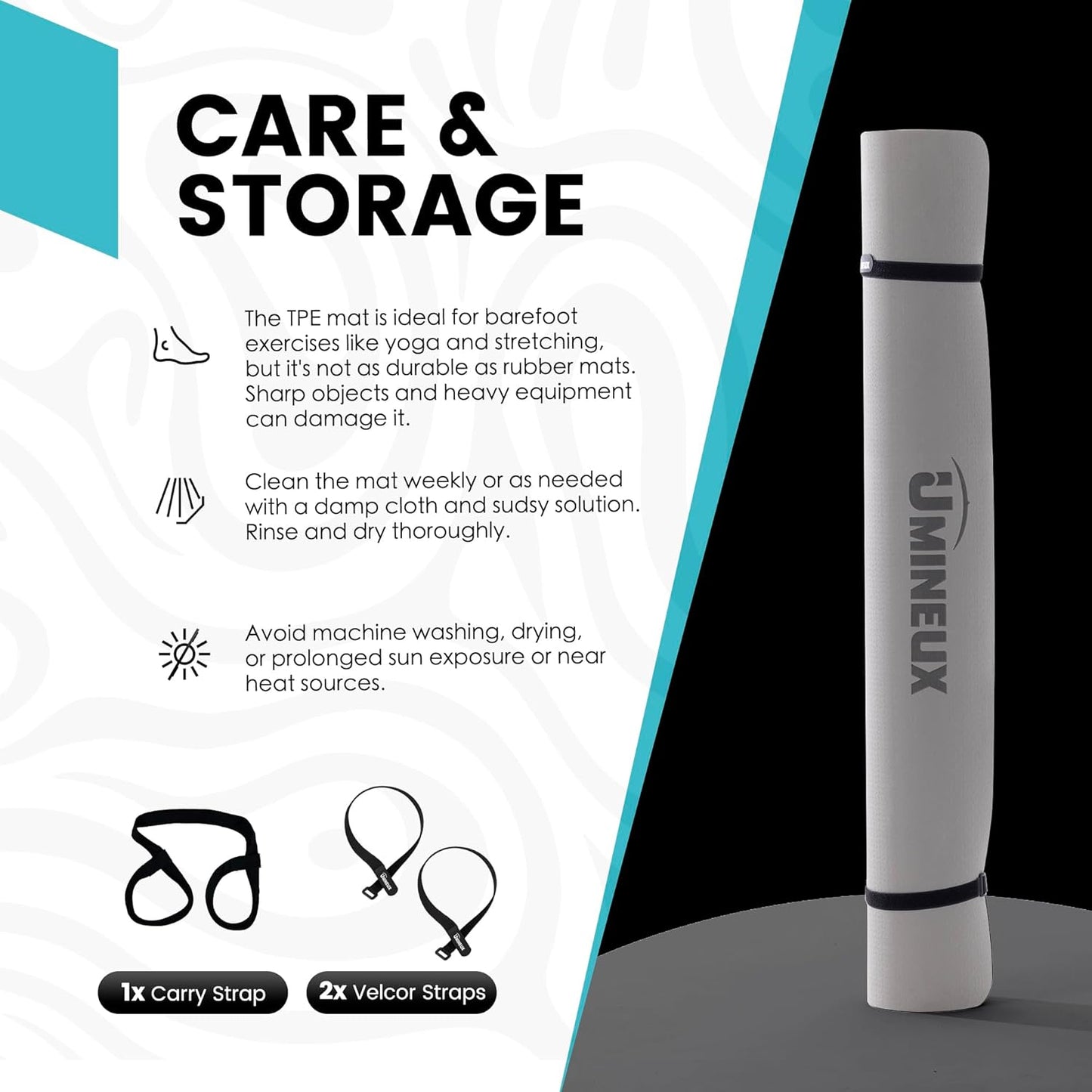 Large Yoga Mat for Men and Women 1/4 & 2/5 Inch Extra Thick TPE Fitness Mat for Home Gym Workout, Non-Slip, Eco Friendly Exercise Mat for Yoga, Pilates, Stretching, Meditation