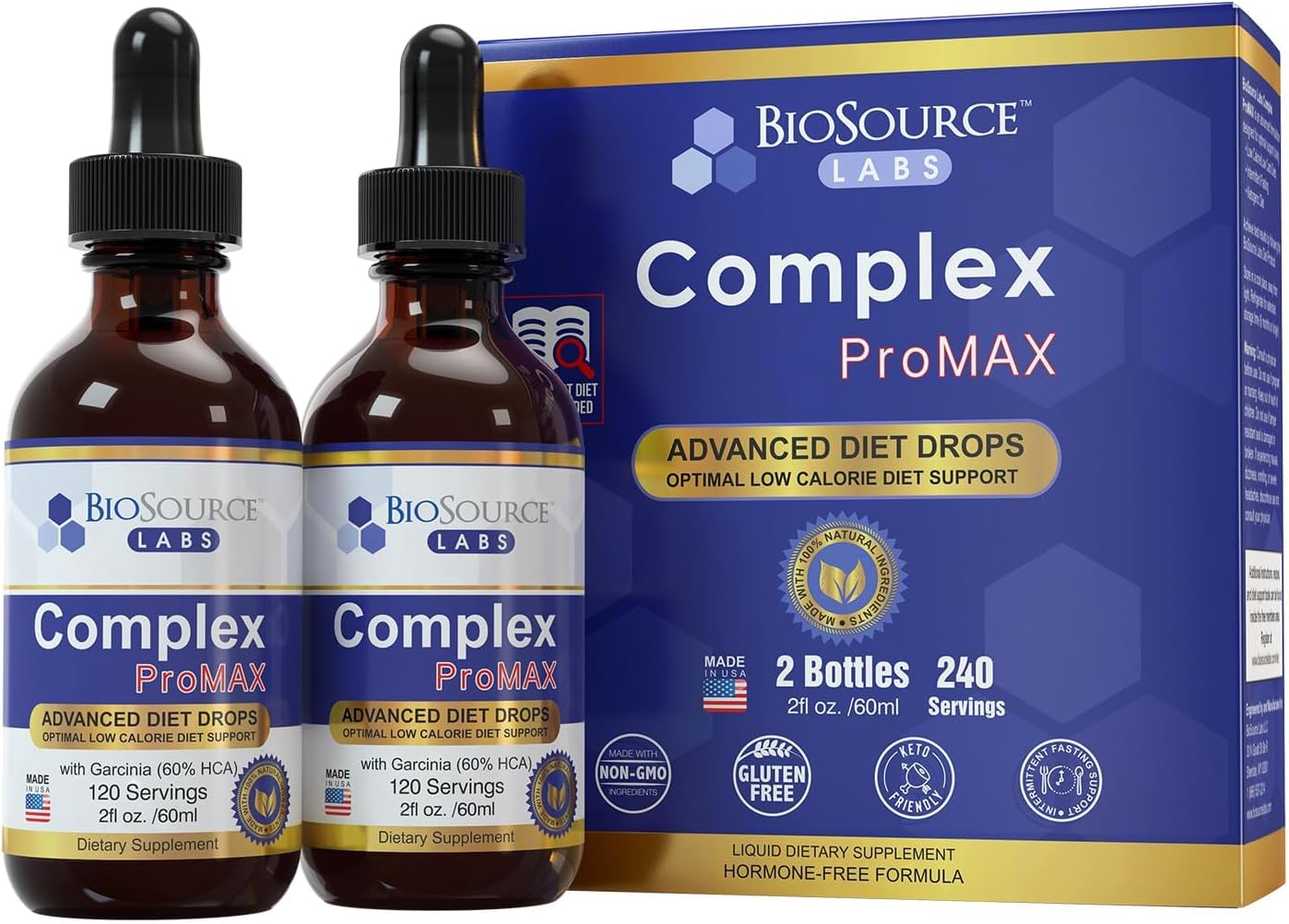 Complex ProMAX Premium Diet Drops 2 oz (2 Bottle Pack) - 60 Day Supply
