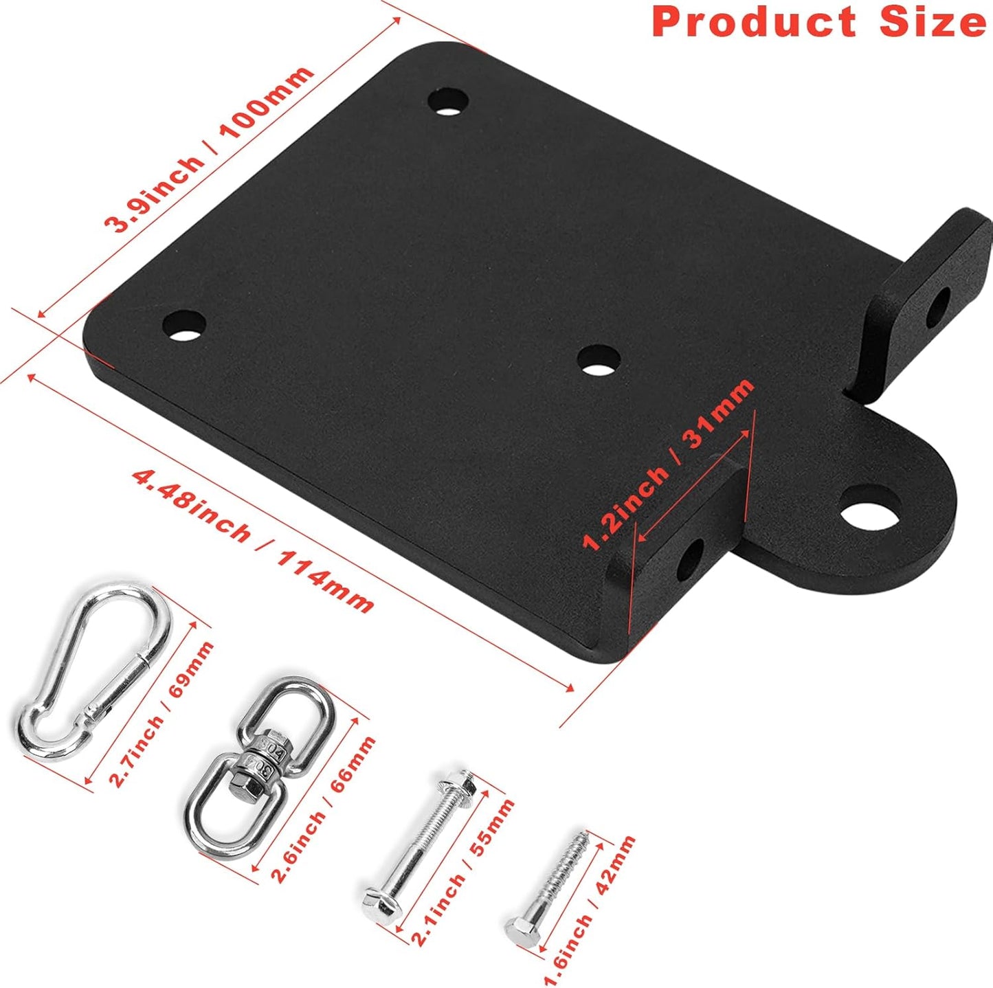 Heavy Punching Boxing Bag Hanger - Heavy Duty Bag Hanger Bracket,360° Rotation Wall Ceiling Mount Wood Beam Hook for Boxing Muay Thai Training,Aerial Yoga Swing & Hammock