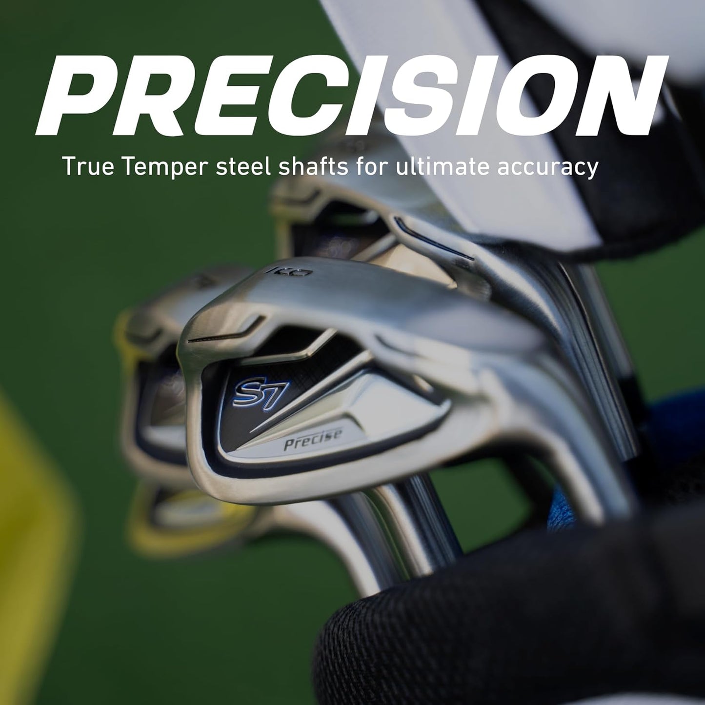 18 Piece Complete Men’s Golf Club Set with Titanium Driver, #3 & #5 Fairway Woods, #4 Hybrid, 5-SW Irons, Putter, Stand Bag, 4 H/C's, Men’s Golf Clubs Full Set Right Handed