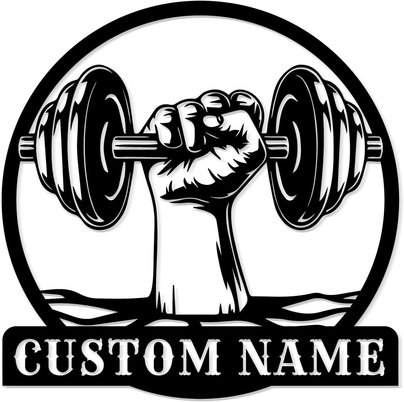 Customized Metal Gym Name Sign, Personalized Sports Room Wall Art,Metal Gym Sign,Unique Fitness Wall Sign, Gym Lovers Unique Gift, Gym Wall Art,Training Center Sign (Style-15)