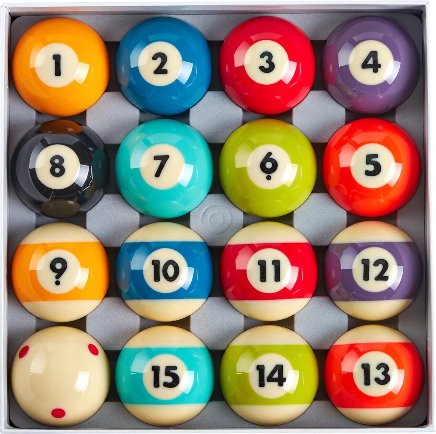 Premium Billiard Balls Pool Table Accessories 2-1/4" Regulation Size 16 Pool Balls Billiard Set