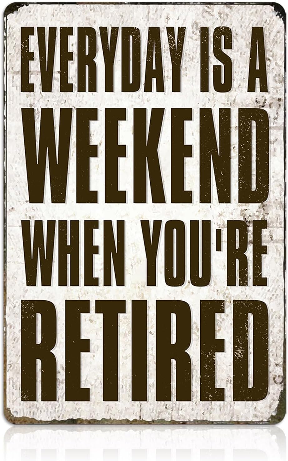 Funny Retirement Sign, Retired Gifts for Men - Happy Retirement Party Decorations for Women, Vintage Retirees Patio Metal Tin Signs Yard Door Frame Decor 8x12 Inch