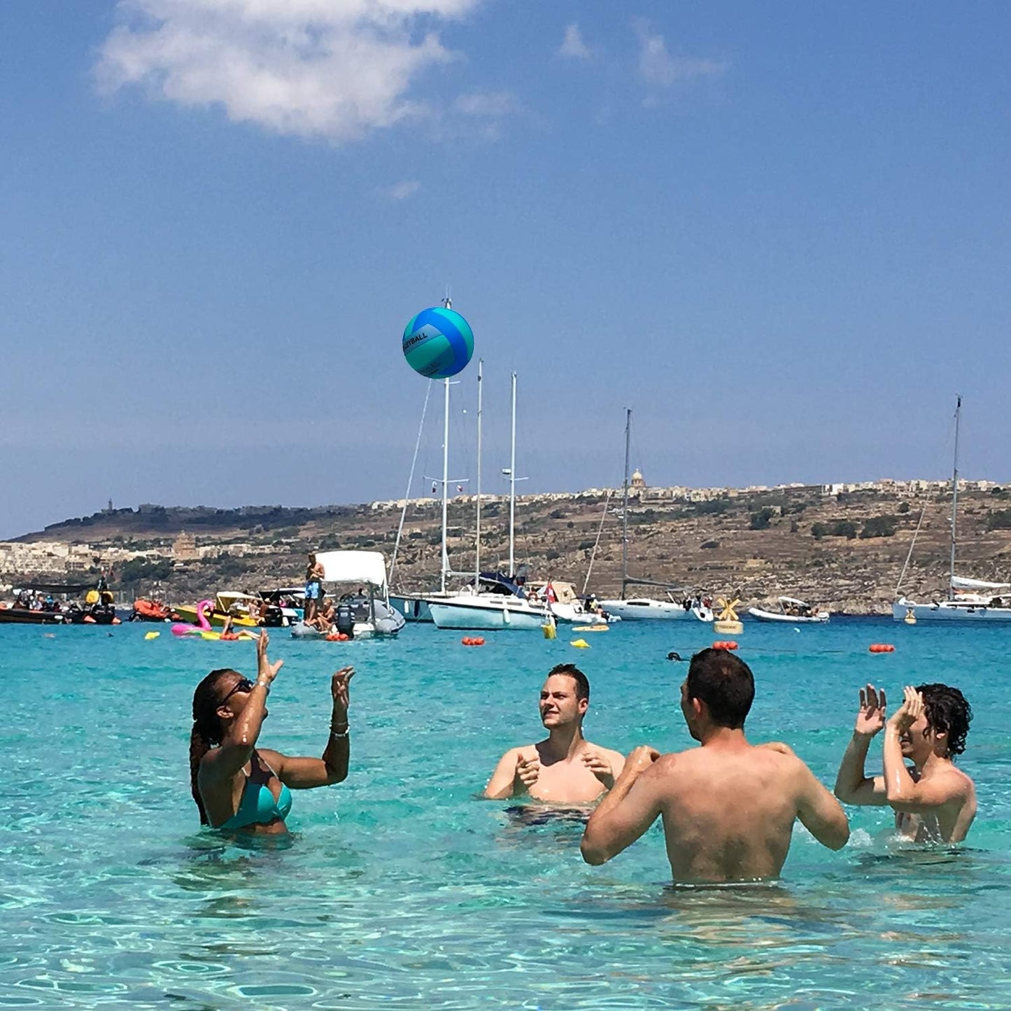 Volleyball Size 5 PU Leather Soft Indoor Outdoor Volleyballs Sports Training Game Play Ball for Beginner, Teenager, Adult, 8.2