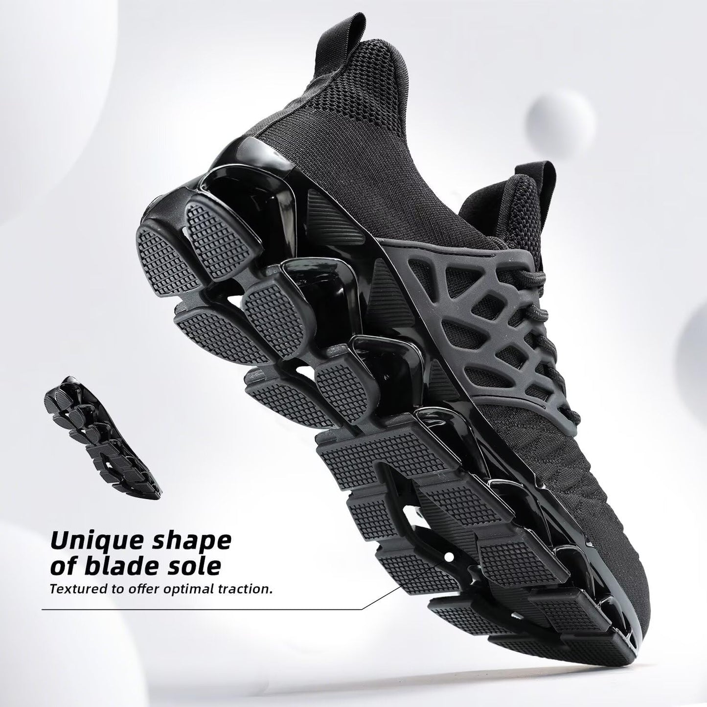 Men's Slip on Walking Running Shoes Blade Tennis Casual Fashion Sneakers Comfort Non Slip Work Sport Athletic Trainer