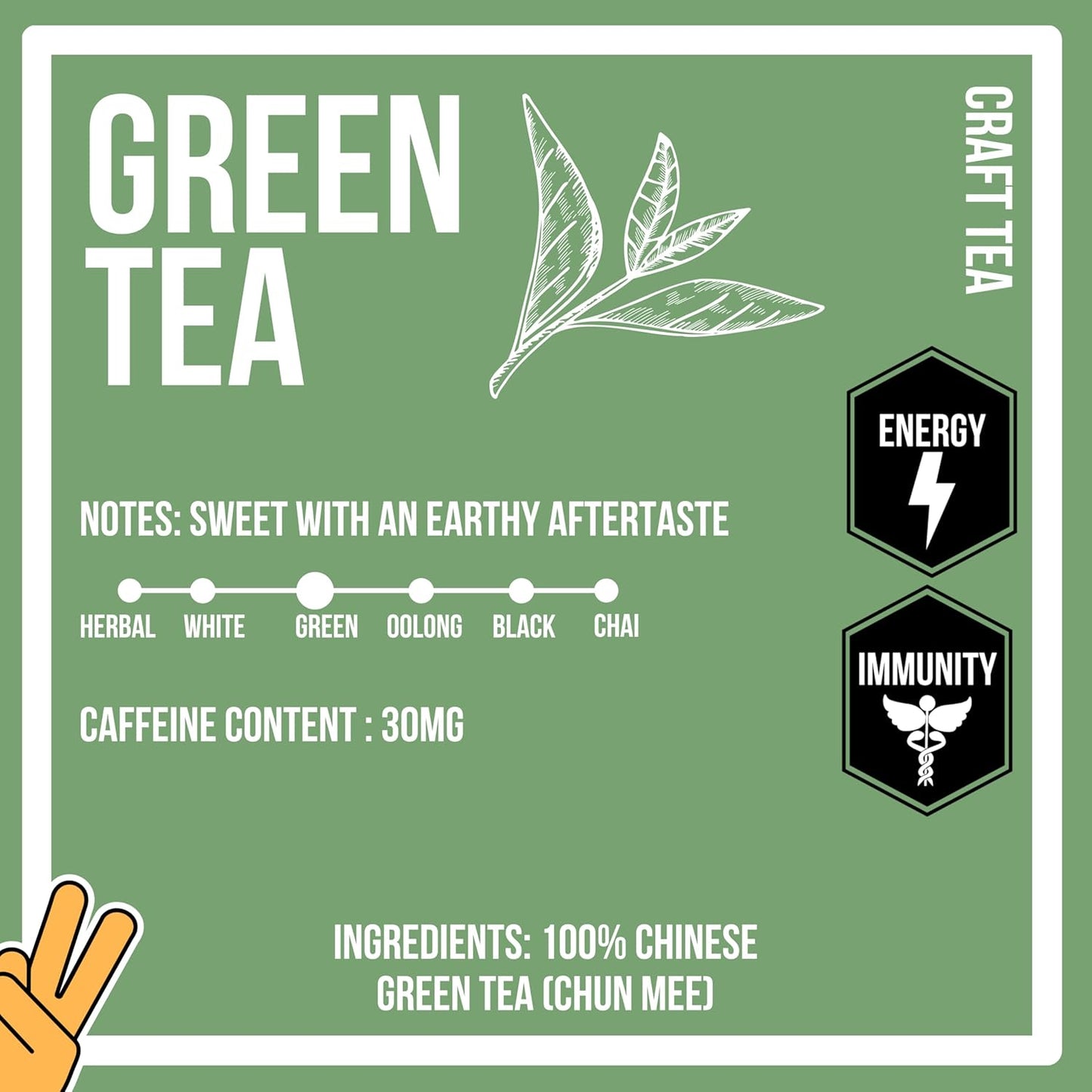 Revival Tea Company Green Tea - Signature Green Tea Made from 100% Chun Mee Tea Flavor - Loose Leaf 6 Ounces