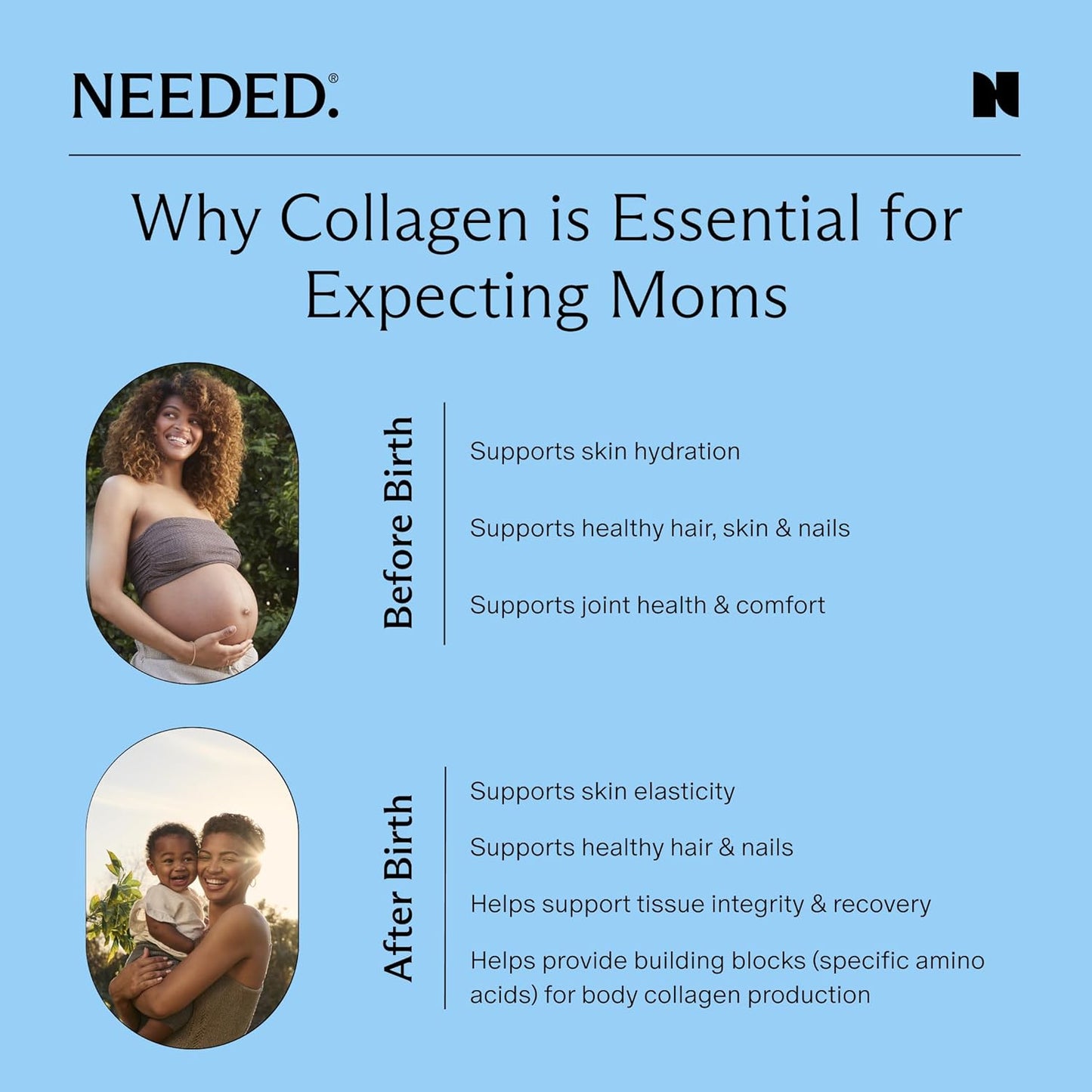 Needed. Hydrolyzed Collagen Protein Powder | Expert-Backed & Clean Sourced | Supports Skin, Hair, Joints | Grass-fed, Pasture-Raised, Hormone-Free | 1lb