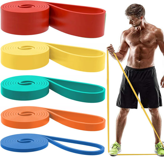 Resistance Bands, Pull Up Assist Bands - Workout Bands, Eexercise Bands, Long Resistance Bands Set for Working Out, Fitness, Training, Physical Therapy for Men Women