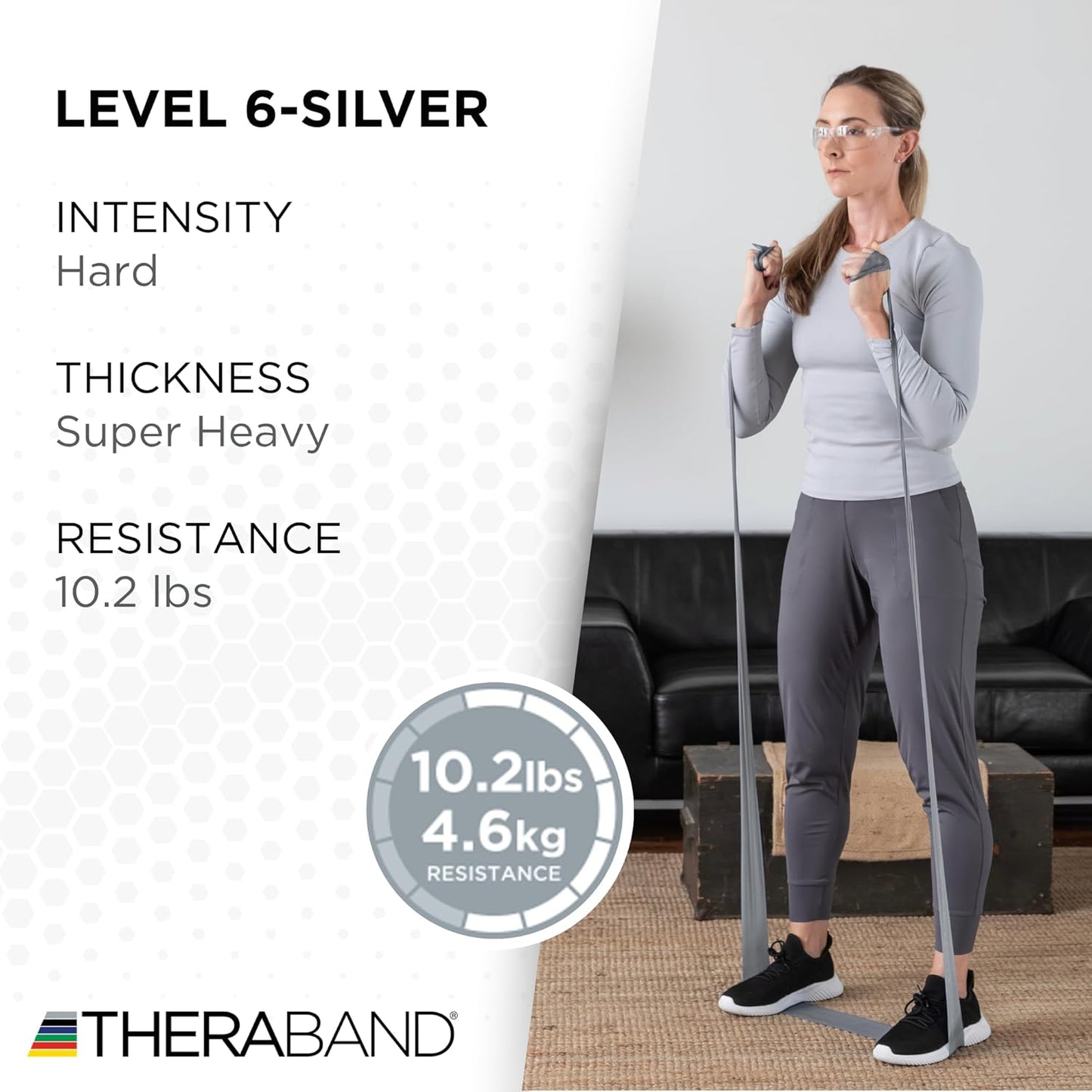THERABAND Resistance Bands, 50 Yard Roll Professional Latex Elastic Fitness Band For Upper & Lower Body & Core Exercise, Physical Therapy, Pilates, Yoga, Stretching, Home Workouts, & Rehab