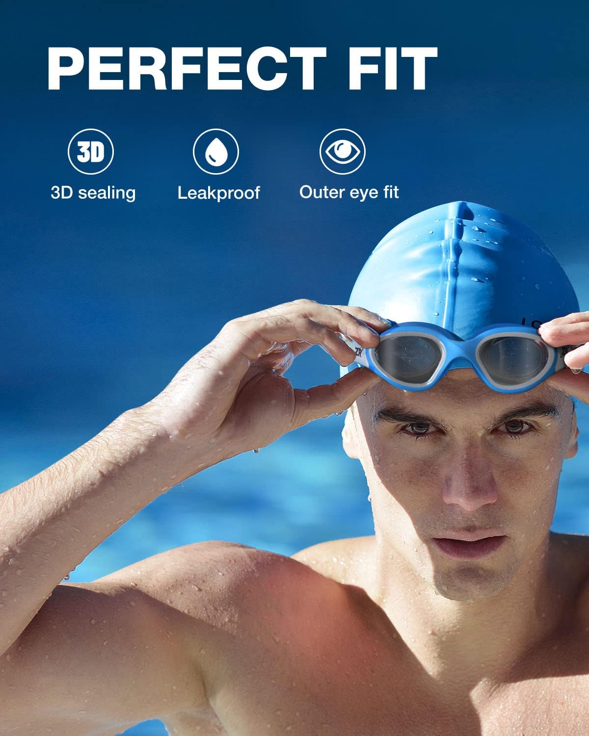 ZIONOR G1 Polarized Swimming Goggles for Unisex Adult Women Anti Fog 100% Anti UV Diving Goggles