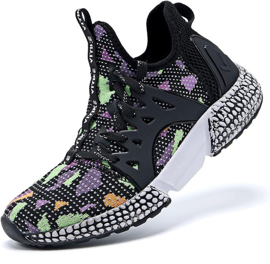 WETIKE Boy's Shoes Mesh Slip on Lightweight Running Sneakers