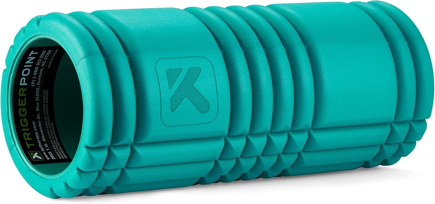 TriggerPoint Grid 1.0 Foam Roller - 13" Multi-Density Massage Roller for Deep Tissue & Muscle Recovery - Relieves Tight, Sore Muscles & Kinks, Improves Mobility & Circulation - Targets Key Body Parts