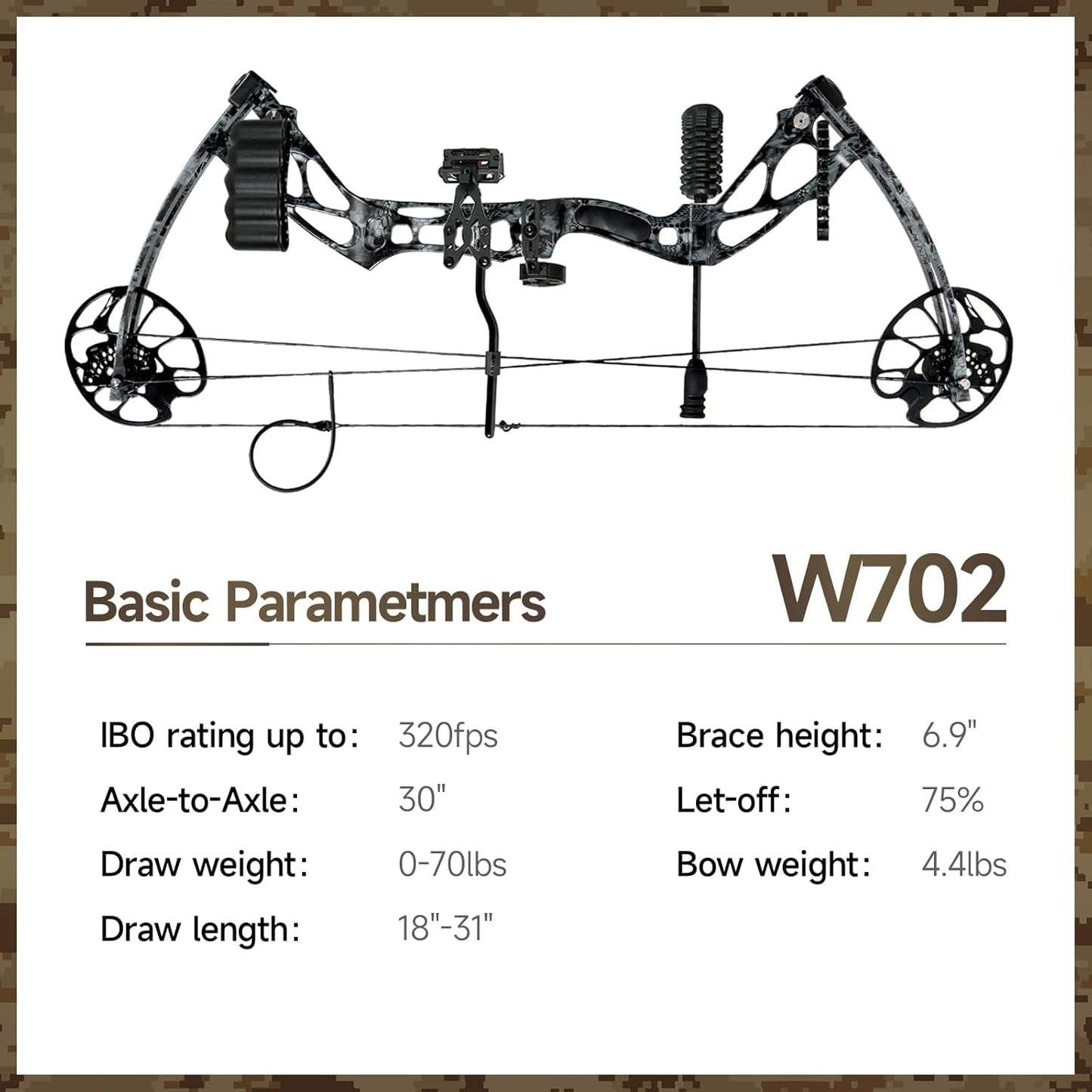 Compound Bows Draw Weight 30-70lbs Ready to Shoot, Bow and Arrow Set for Adults, Archery Set Come with All The Accessories