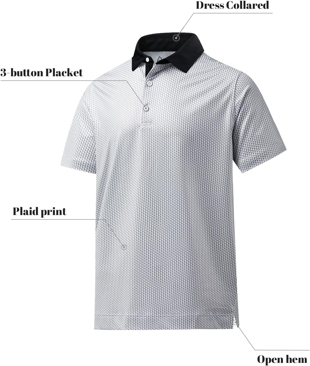 DEOLAX Mens Polo Shirts Fashion Print Mens Golf Shirt Dry Fit Mens Golf Polo Short Sleeve Quick Dry Funny Golf Shirt for Men