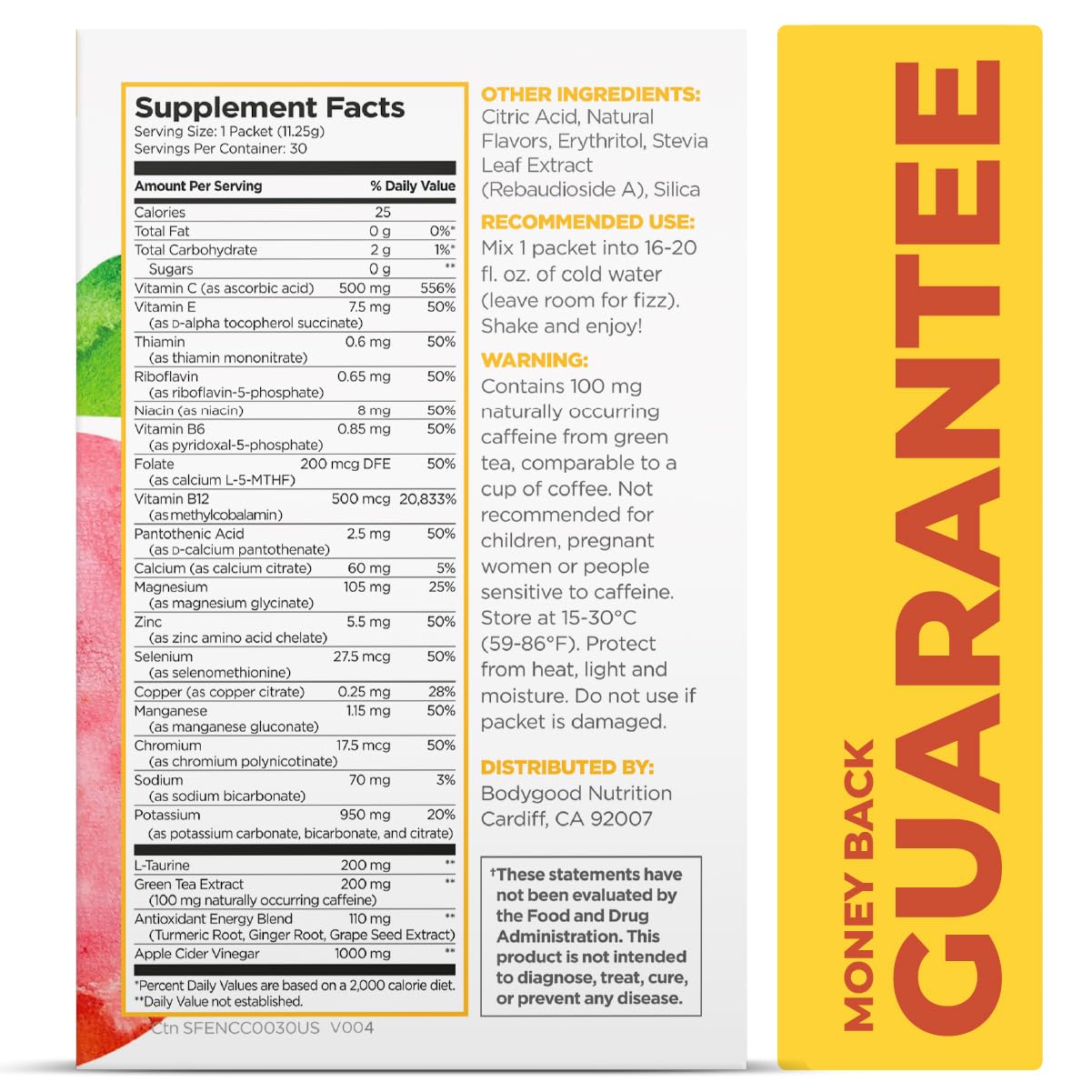 Pureboost Superfoods Clean Energy Booster with Apple Cider Vinegar. Refreshing Energy Drink Mix with 1,000 mg of ACV with The Mother. Sugar-Free, No Sucralose (Cider Crush, 30 Count)