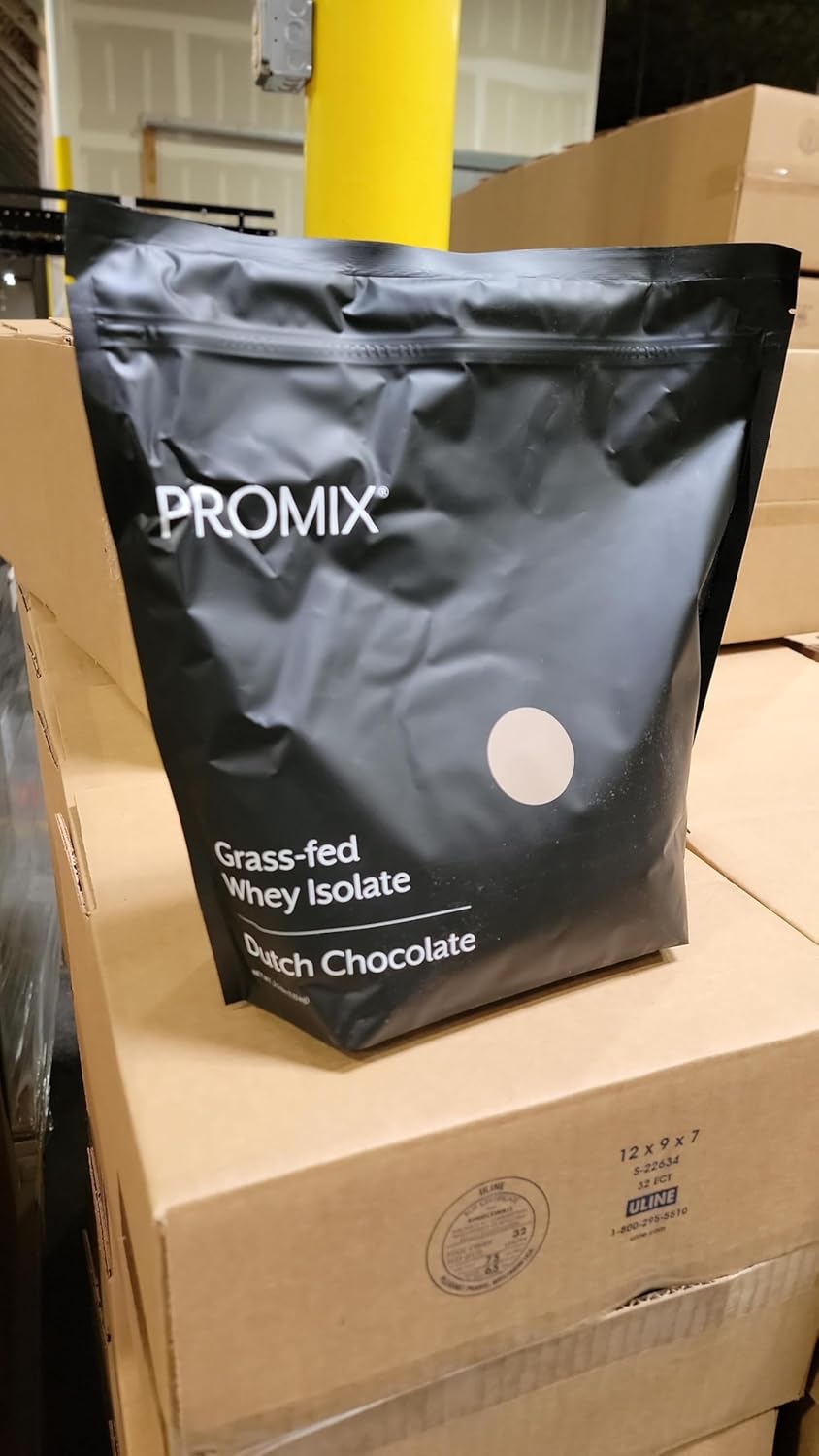 ProMix Nutrition Whey Protein Isolate Powder, Chocolate - Grass-Fed - ­Post Workout Fitness & Nutrition Shakes, Smoothies, Baking & Cooking Recipes - Gluten-Free & Keto-Friendly - 5lb