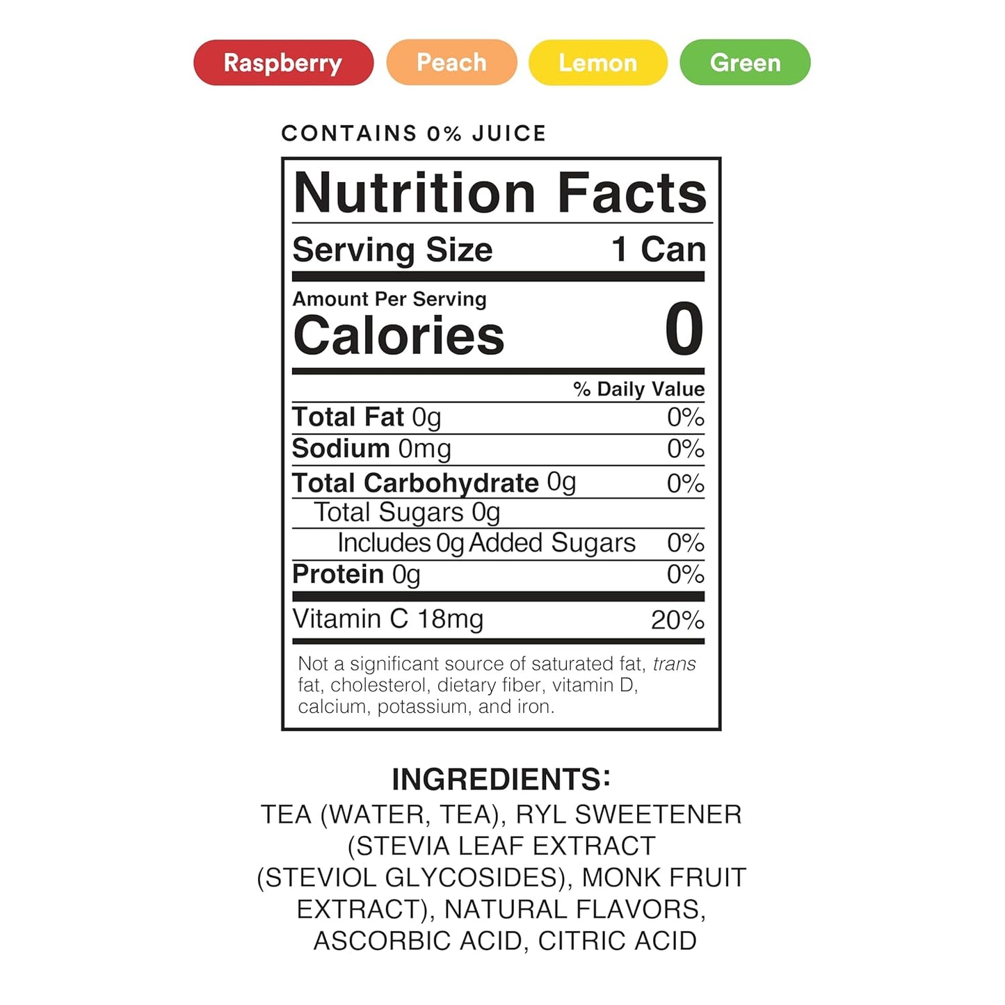 Ryl Iced Tea, Variety Pack, Antioxidant Superblend, No Artificial Ingredients, 16.0 Fl Oz (12-Pack)