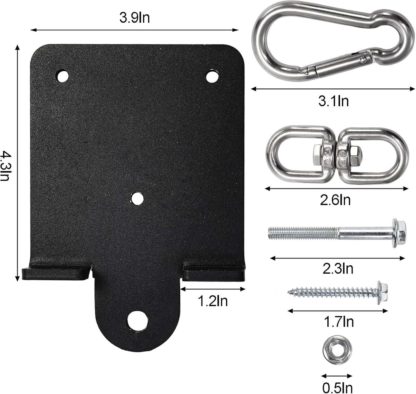 WUWEOT Heavy Bag Hanger, Sturdy Punching Boxing Bag Holder, 360° Rotation Wood Beam Hook Bracket Ceiling Mount for Boxing Muay Thai Training,Aerial Yoga Swing & Hammock